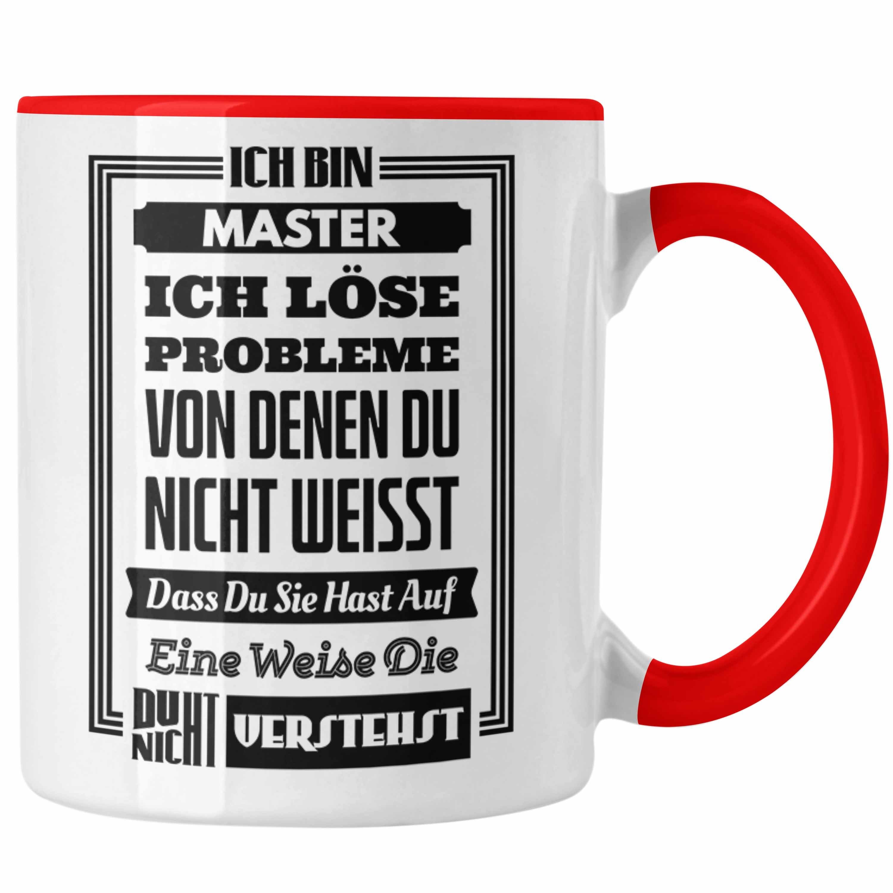 Trendation Tasse Trendation bestanden Prüfung Rot Geschenk Tasse - Prüfung Masterarbeit Abschluss Master Exam