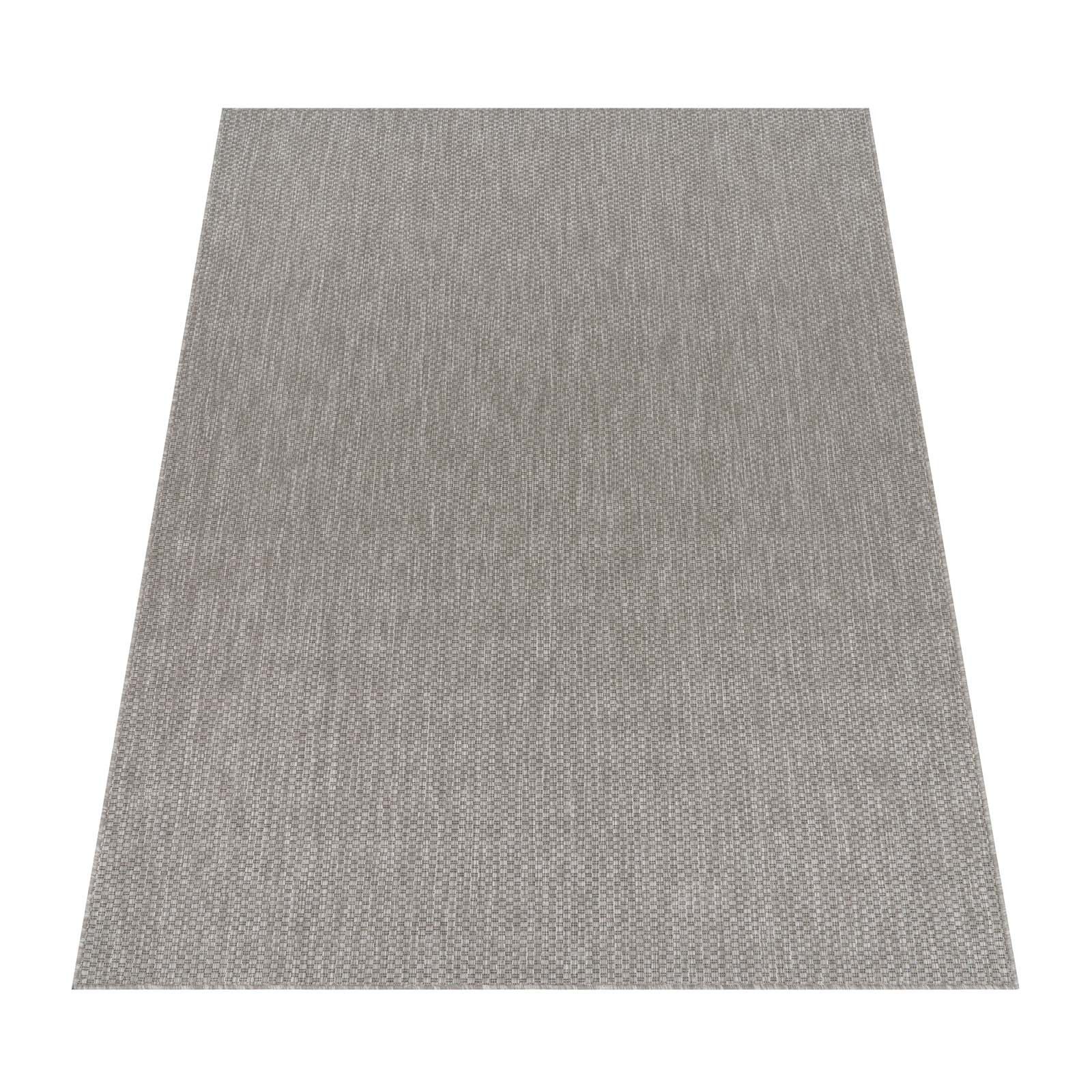 TaraCarpet Teppich Tara Carpet Columbia Meliert In & Outdoor auch für die Küche, rechteckig, Höhe: 5 mm, Balkon Terrasse Wintergarten grau meliert Esszimmer 67x180