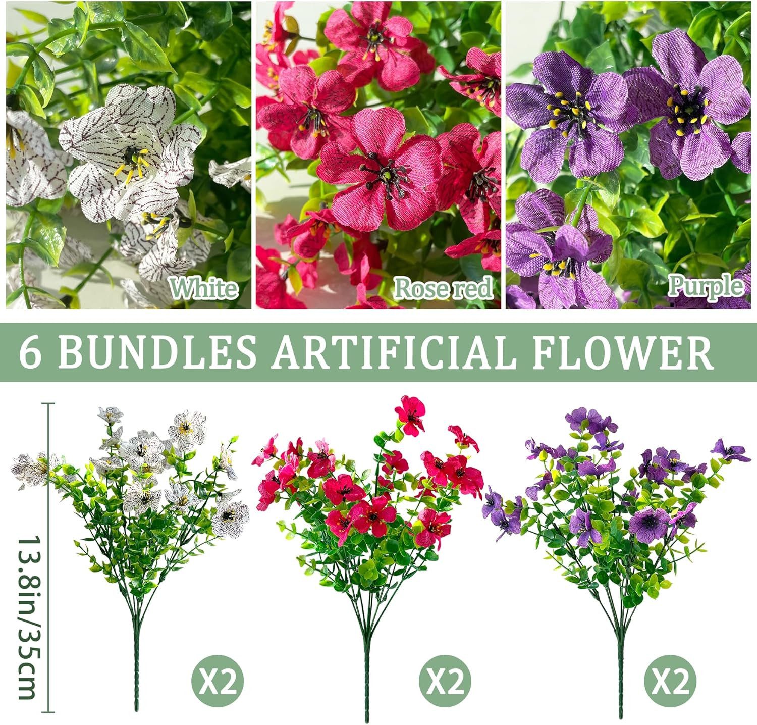 Kunstblumenstrauß Frühling Künstlicher Blumenstrauß Outdoor Balkonpflanzen, günstig online kaufen