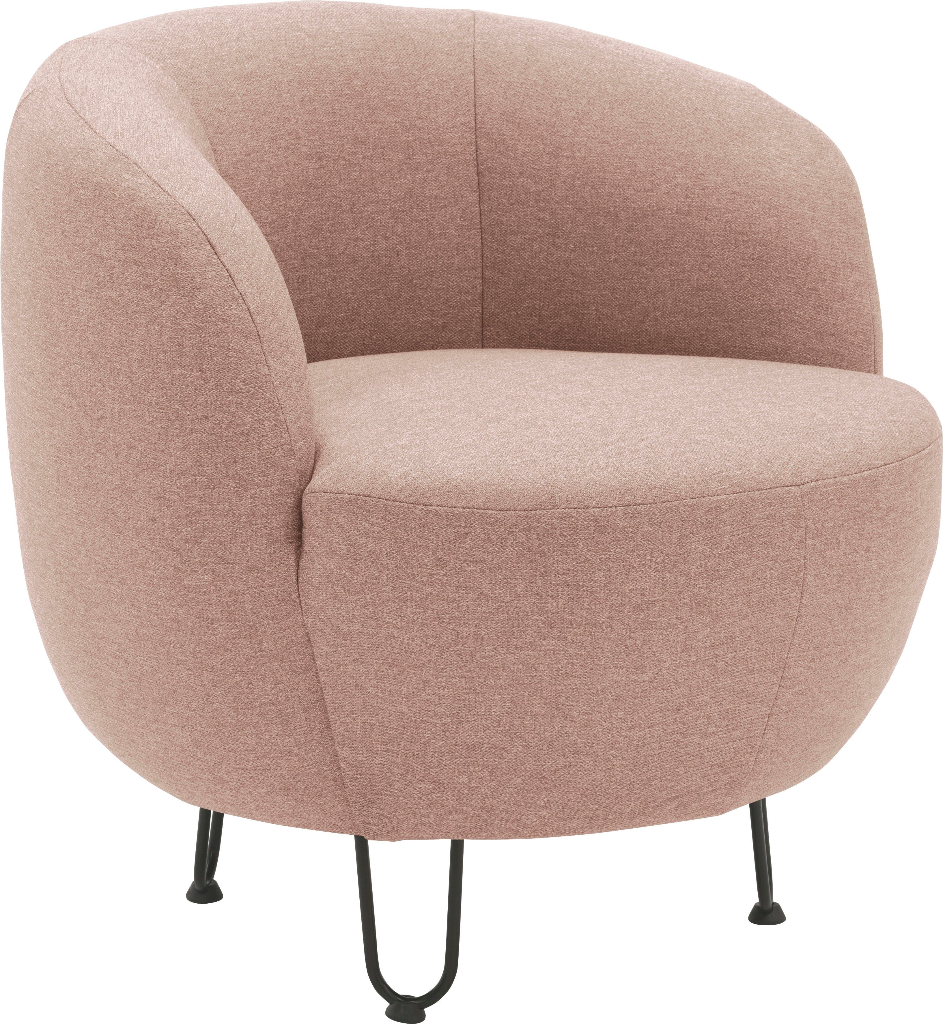 Home affaire Sessel Anjuli Lieferzeit nur 2 Wochen, Runde Form, perfektes Einzelstück, Flausch oder Feinstruktur