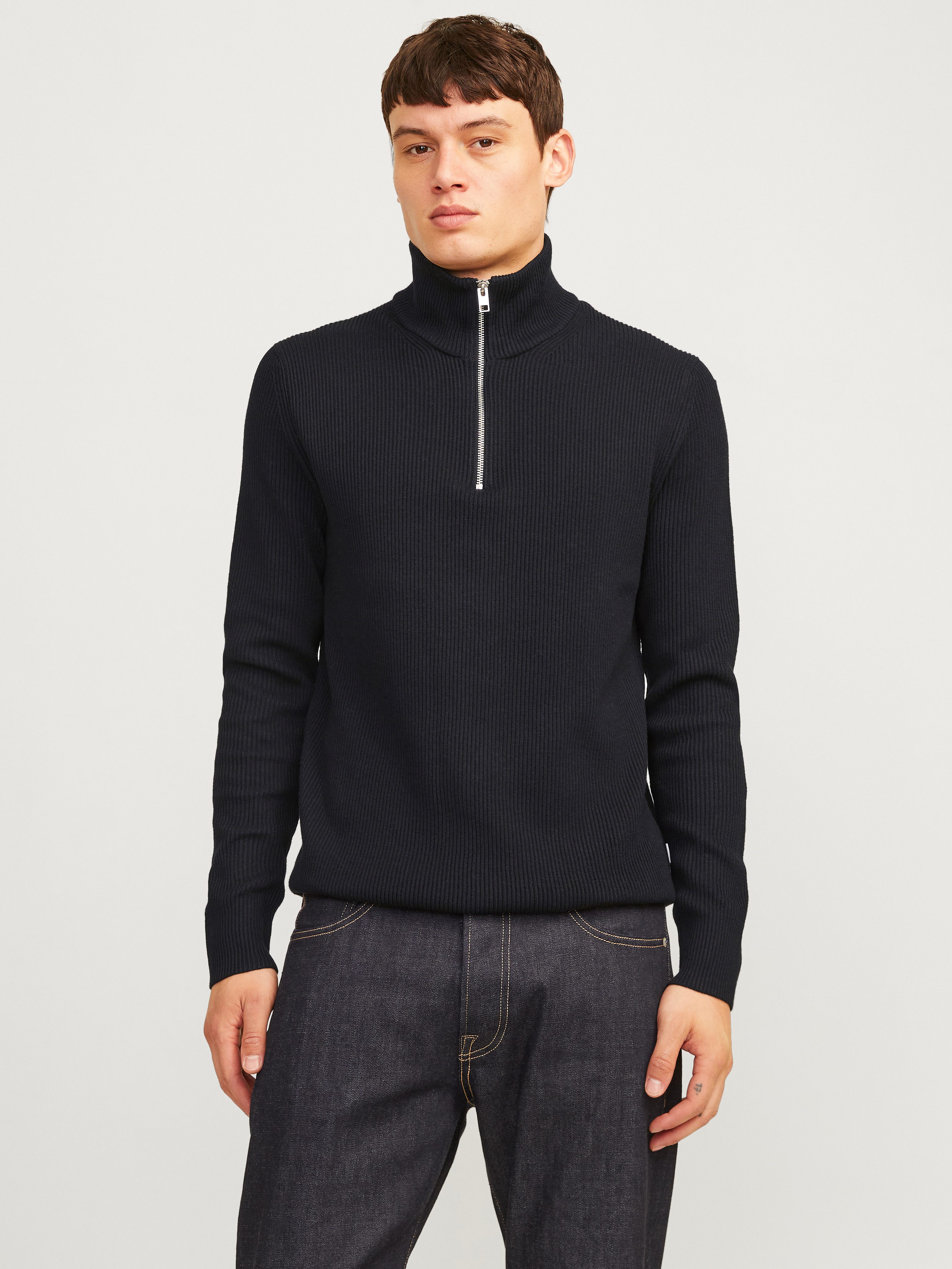 Troyer JJEPERFECT KNIT HALF ZIP SN