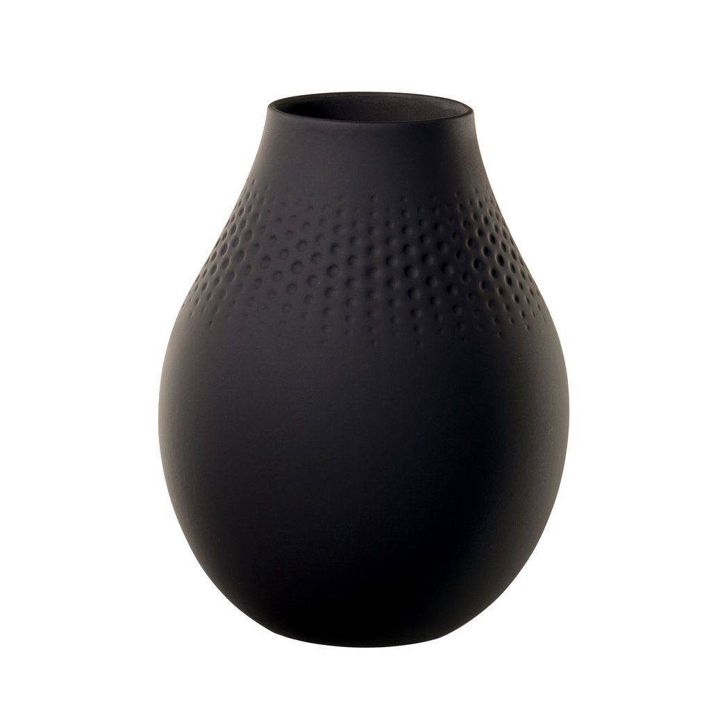 Dekovase & St) hoch Manufacture Vase (1 Perle Villeroy Collier Boch noir