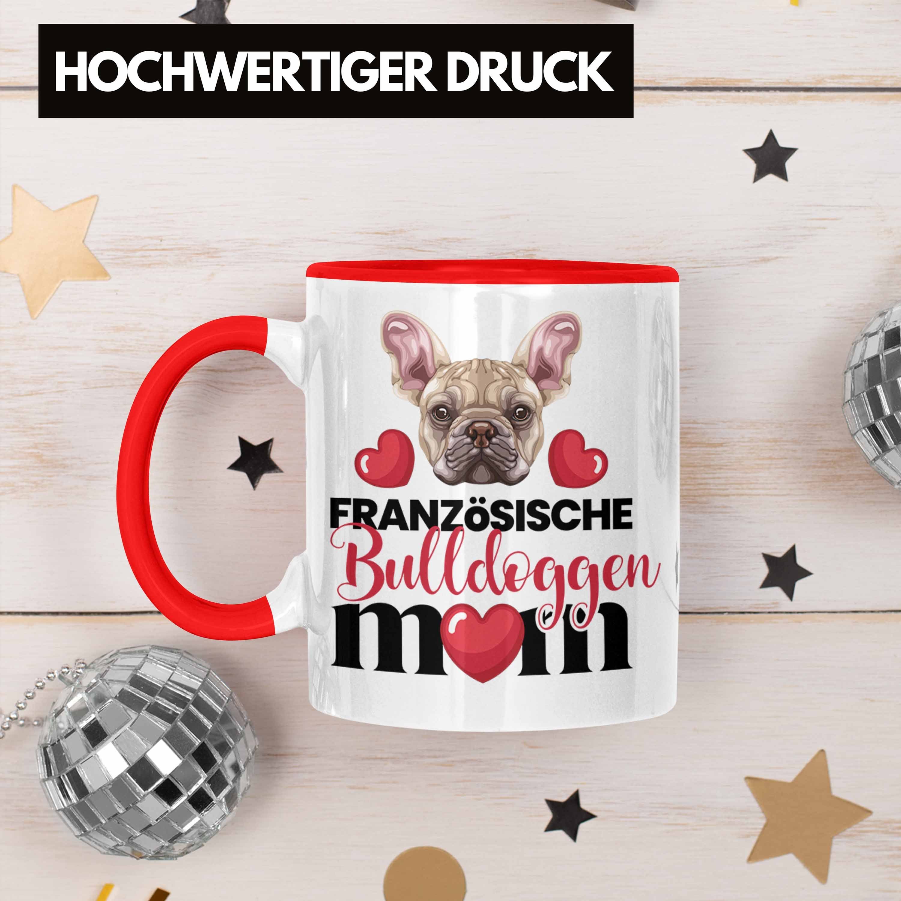 Trendation Tasse Mama Geschenk Rot Lustiger Spruc Besitzer Französische Mom Bulldogge Tasse