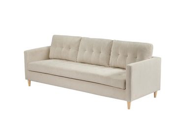 ebuy24 3-Sitzer Marino Sofa 3 Personen Samt sandfarben.