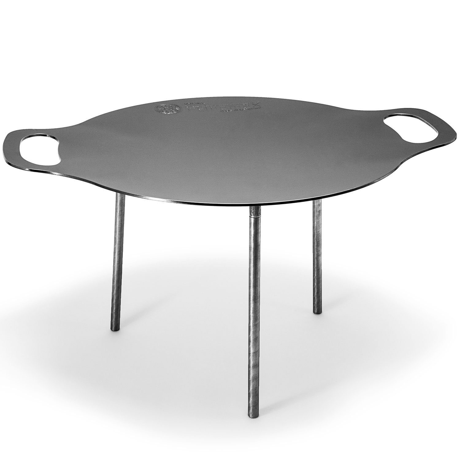 Petromax Feuerschale Plancha-Platte Grillschale Feuerschale Grillplatte Ø38 cm, (Spar-Set, 2-St., inkl. Pflegepaste), Hergestellt in Deutschland