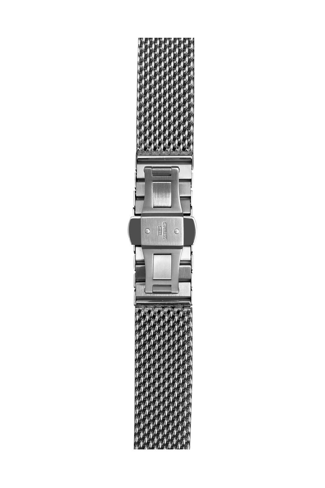 ZEPPELIN Uhrenarmband Edelstahl Uhrenarmband 22mm Milanaise grobmaschig m Faltschließe