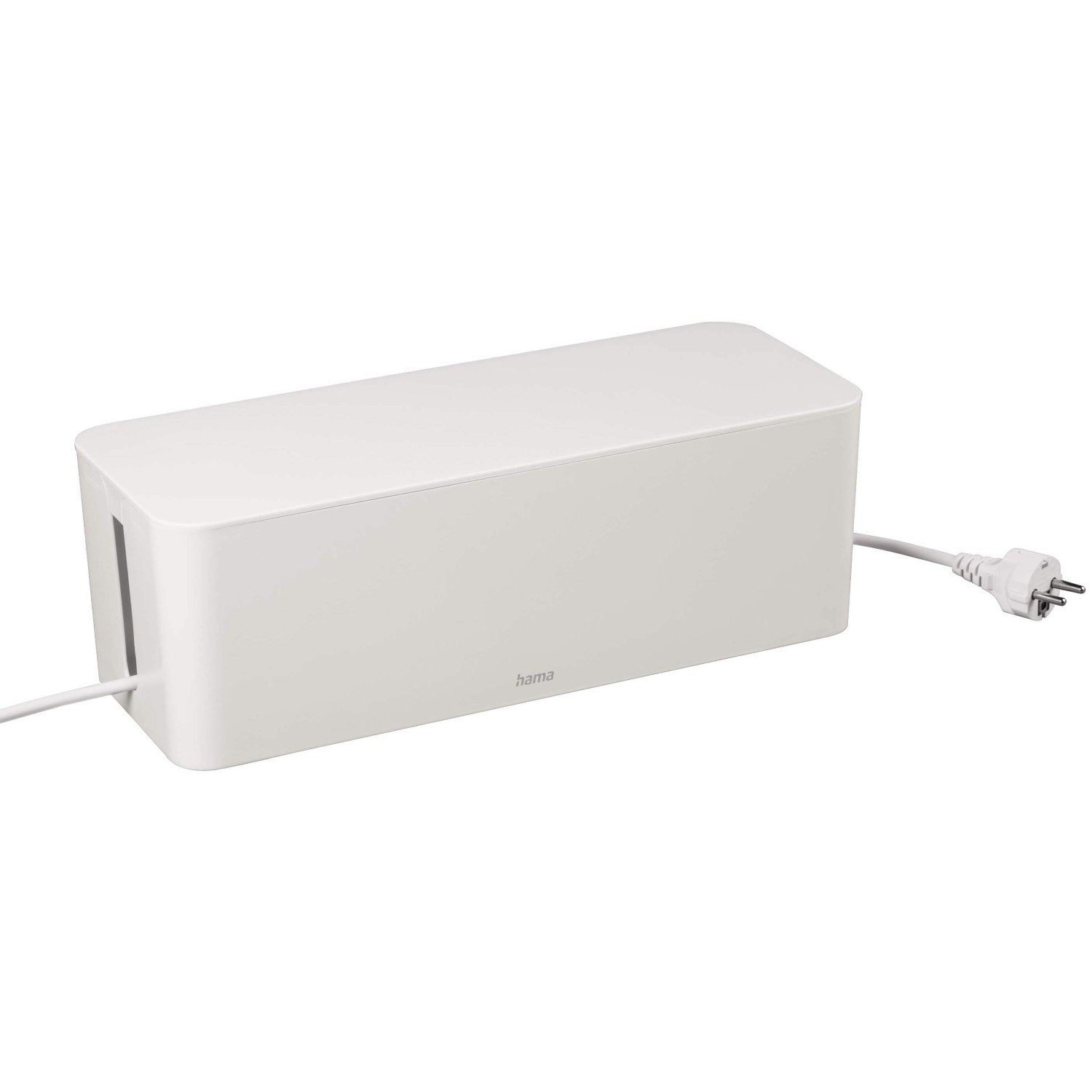 Hama Kabelbox Design Kabelbox Weiß Kabelmanager Ladebox, (1x Kabelbox, Aufbewahrung), Kabel-Organizer Strom Ladestation für Zuhause TV PC Büro Schreibtisch