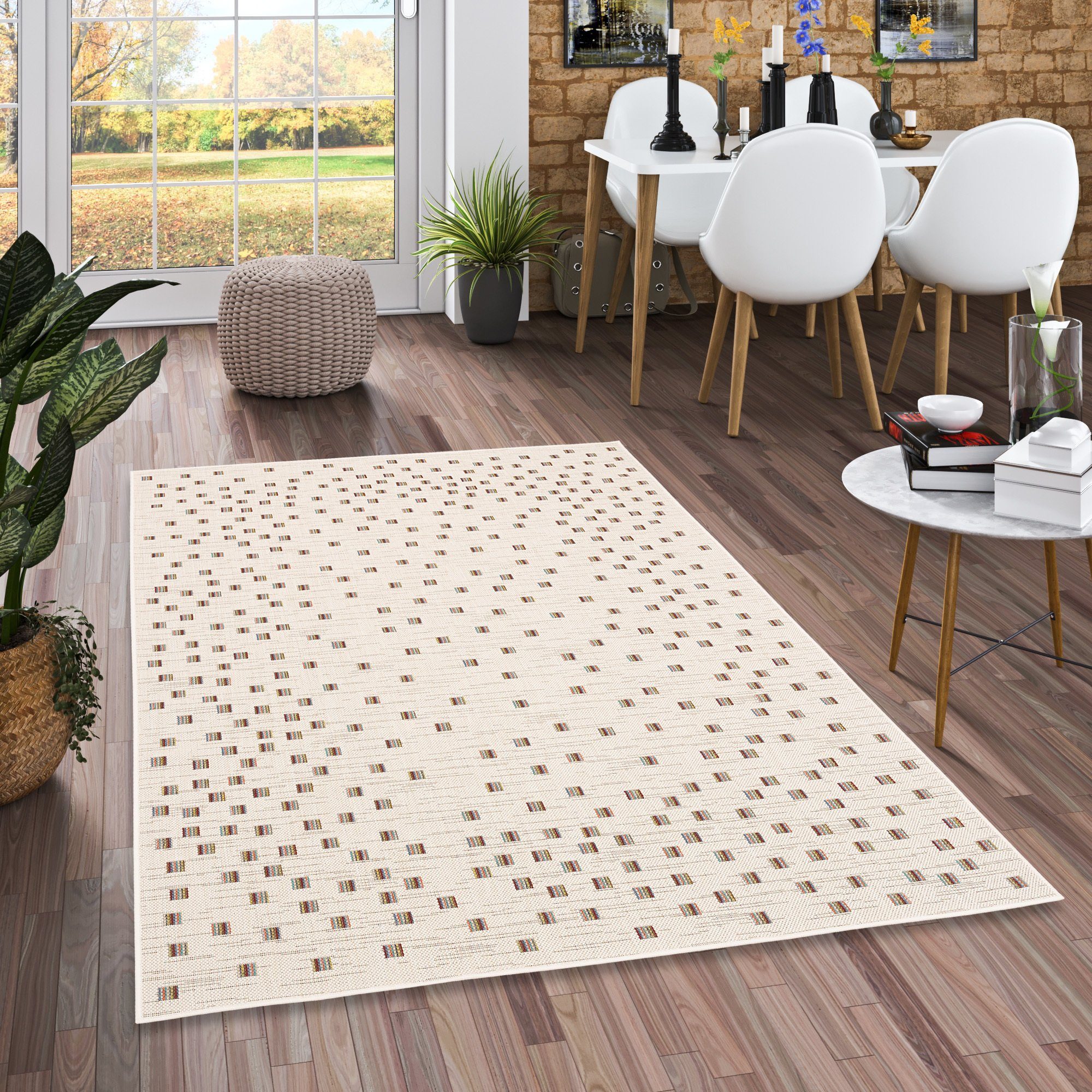 Pergamon Outdoorteppich In & Outdoor Teppich Flachgewebe Campus Mix, Rechteckig, Höhe: 4 mm