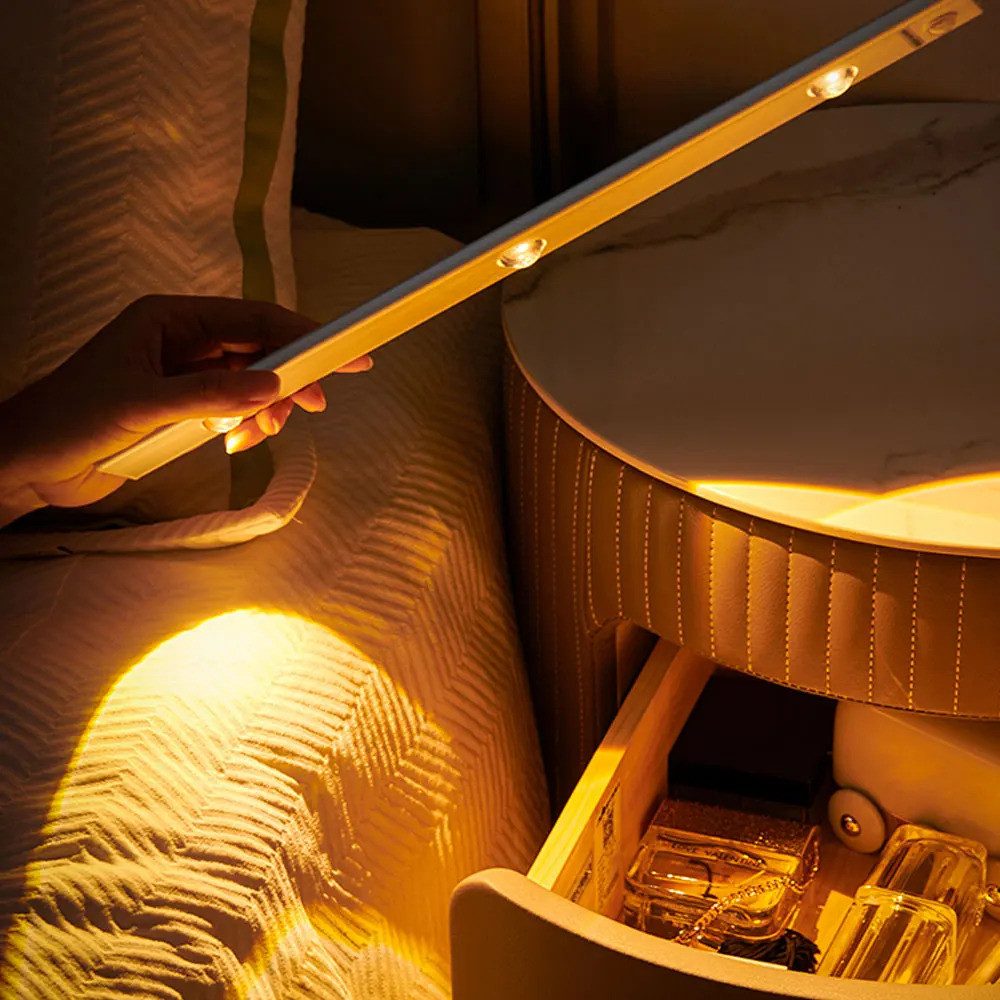 Athlix LED Unterbauleuchte LED Unterbauleuchte LED Unterbauleuchte kabellos, wiederaufladbar, LED fest integriert, mit Bewegungssensor, 60 Std. Laufzeit, 3000K- – Bild 5 von 5