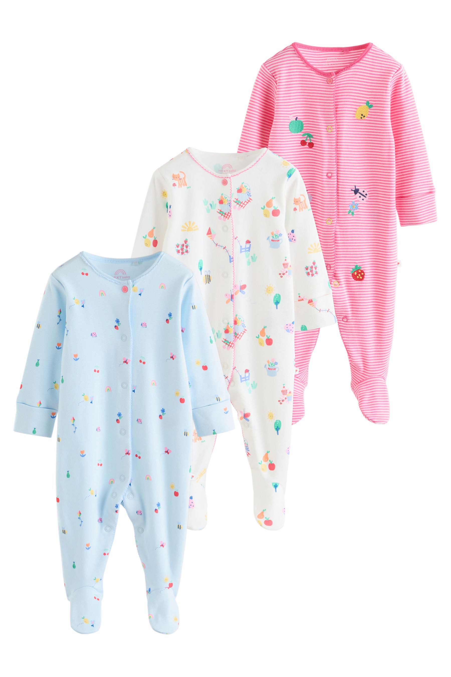 Schlafoverall Baby-Schlafanzüge, 3er-Pack