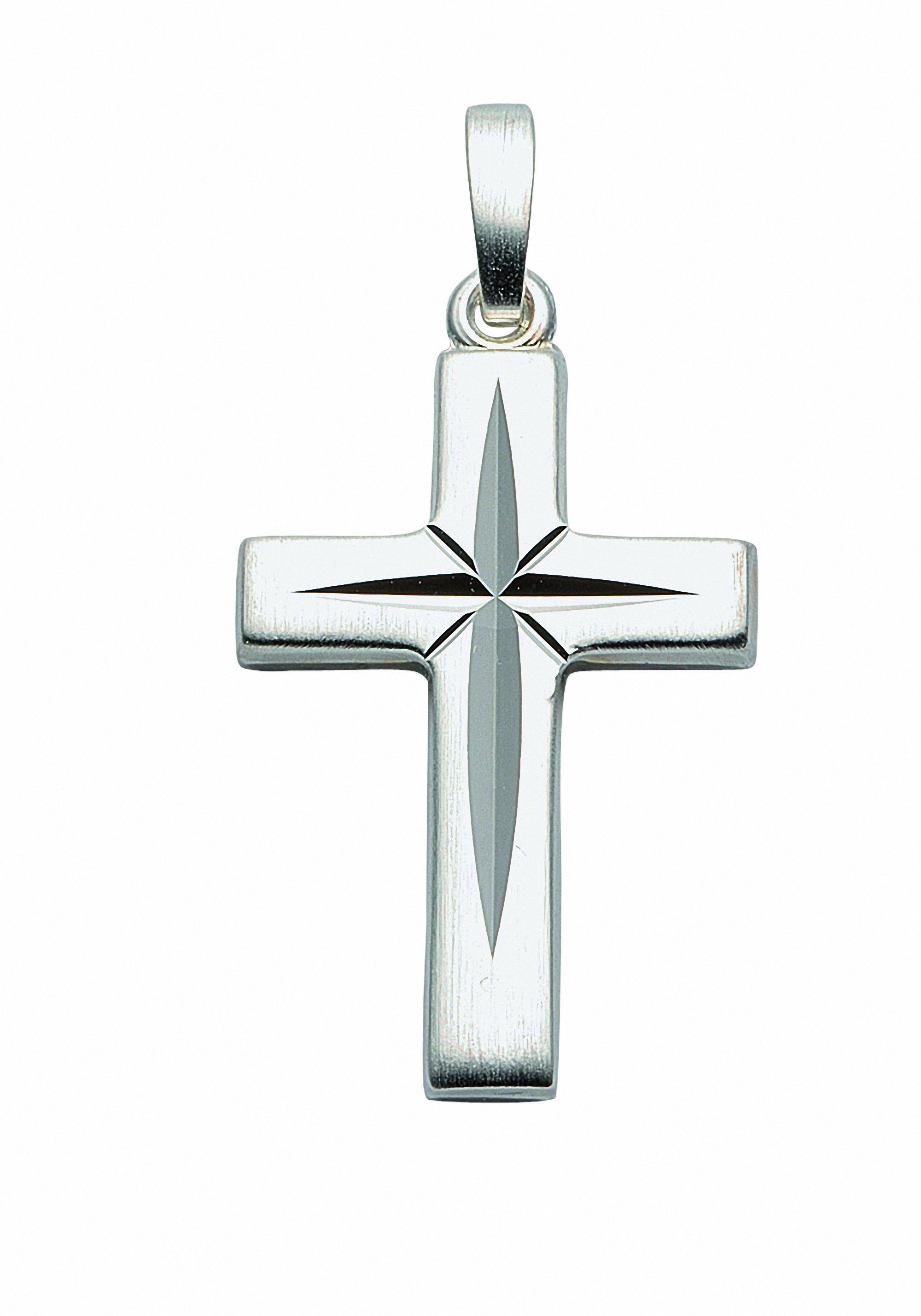 Adelia´s Kette mit Kreuz 925 Anhänger, - Set Halskette Anhänger Schmuckset Silber mit