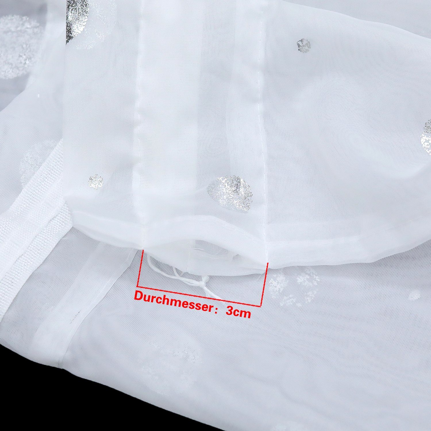 Joyswahl Scheibengardine (2 St), Stangendurchzug, transparent, Voile, Bistr günstig online kaufen