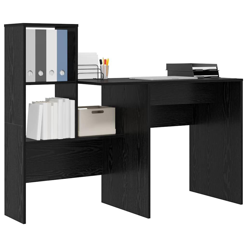 vidaXL Schreibtisch Schreibtisch Schwarze Eiche 131,5 günstig online kaufen
