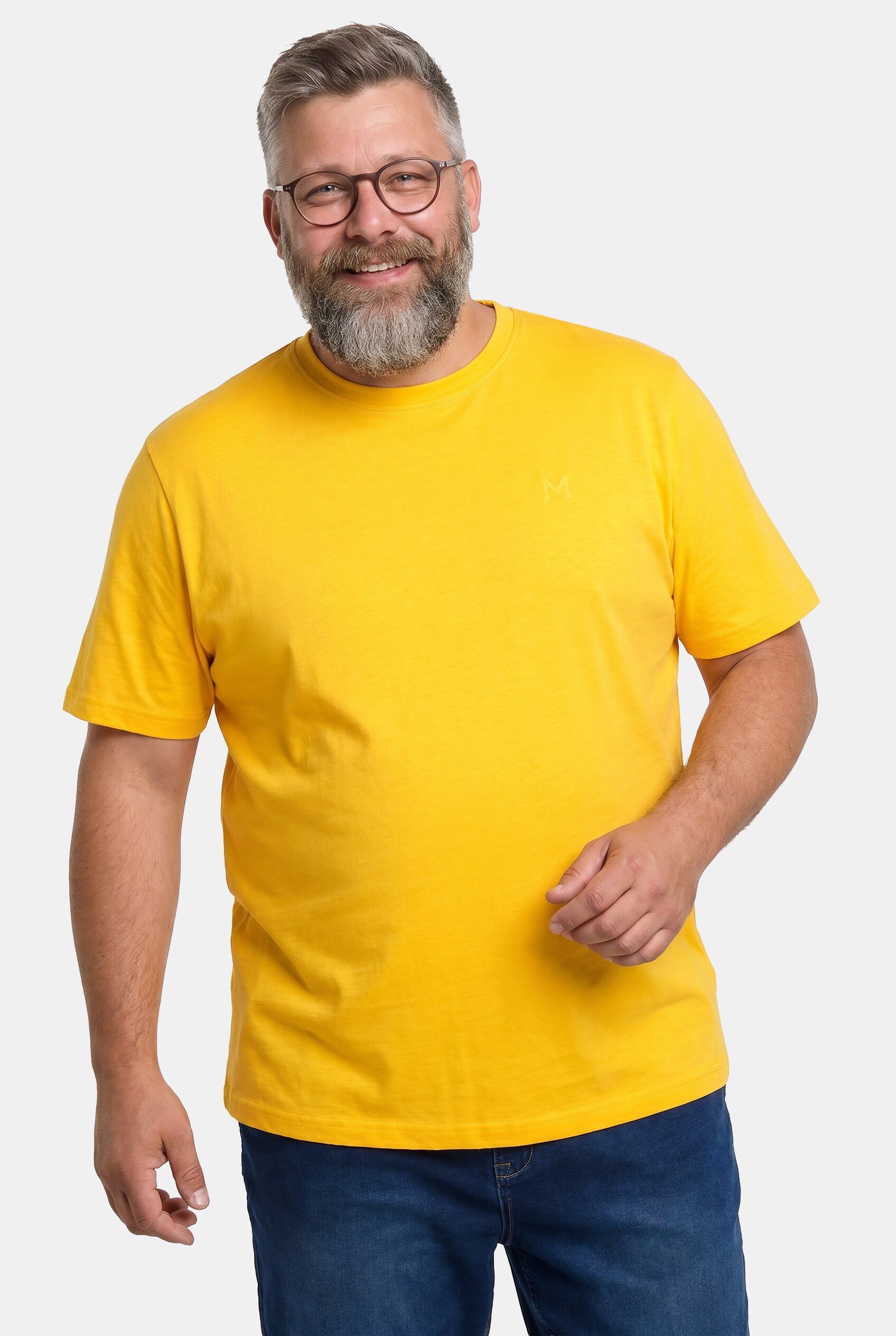 Men Plus T-Shirt T-Shirts 2er-Pack Bauchfit Basic Halbarm