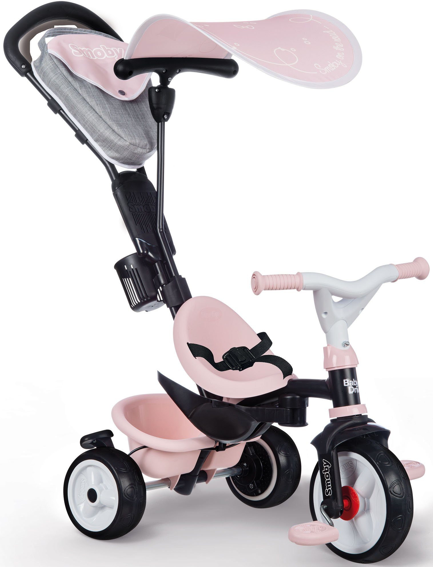 Smoby Dreirad Baby Driver Plus, rosa, Made in Europe