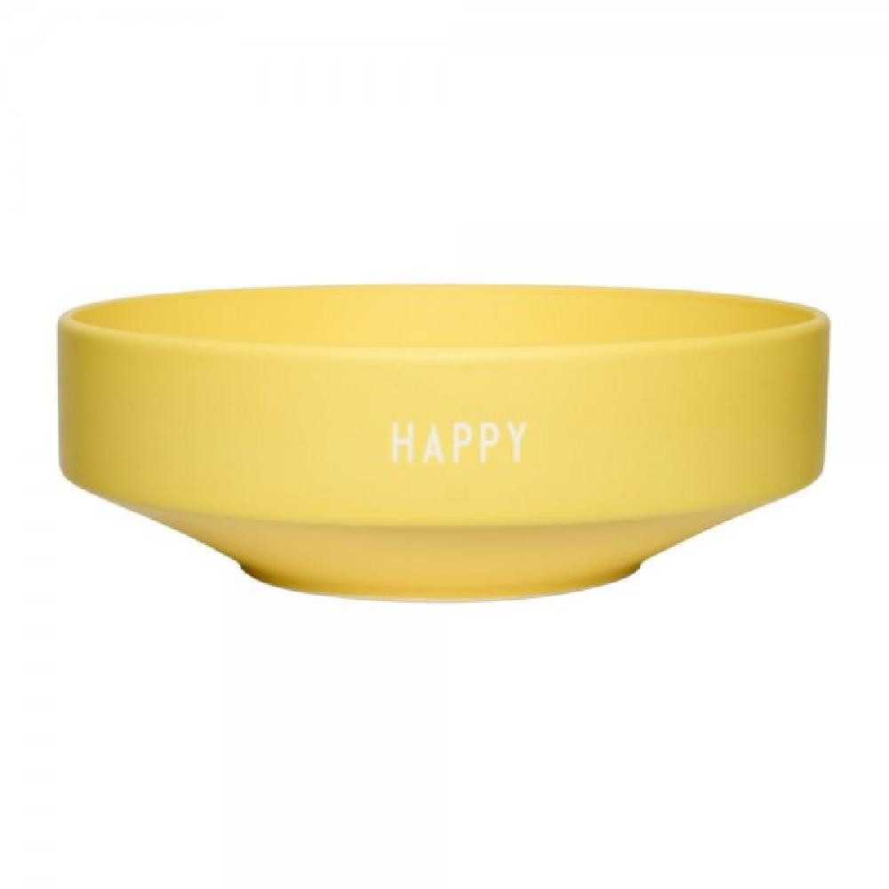 Design Letters Schüssel Schale Favourite Bowl Porzellan Happy Gelb (22cm)