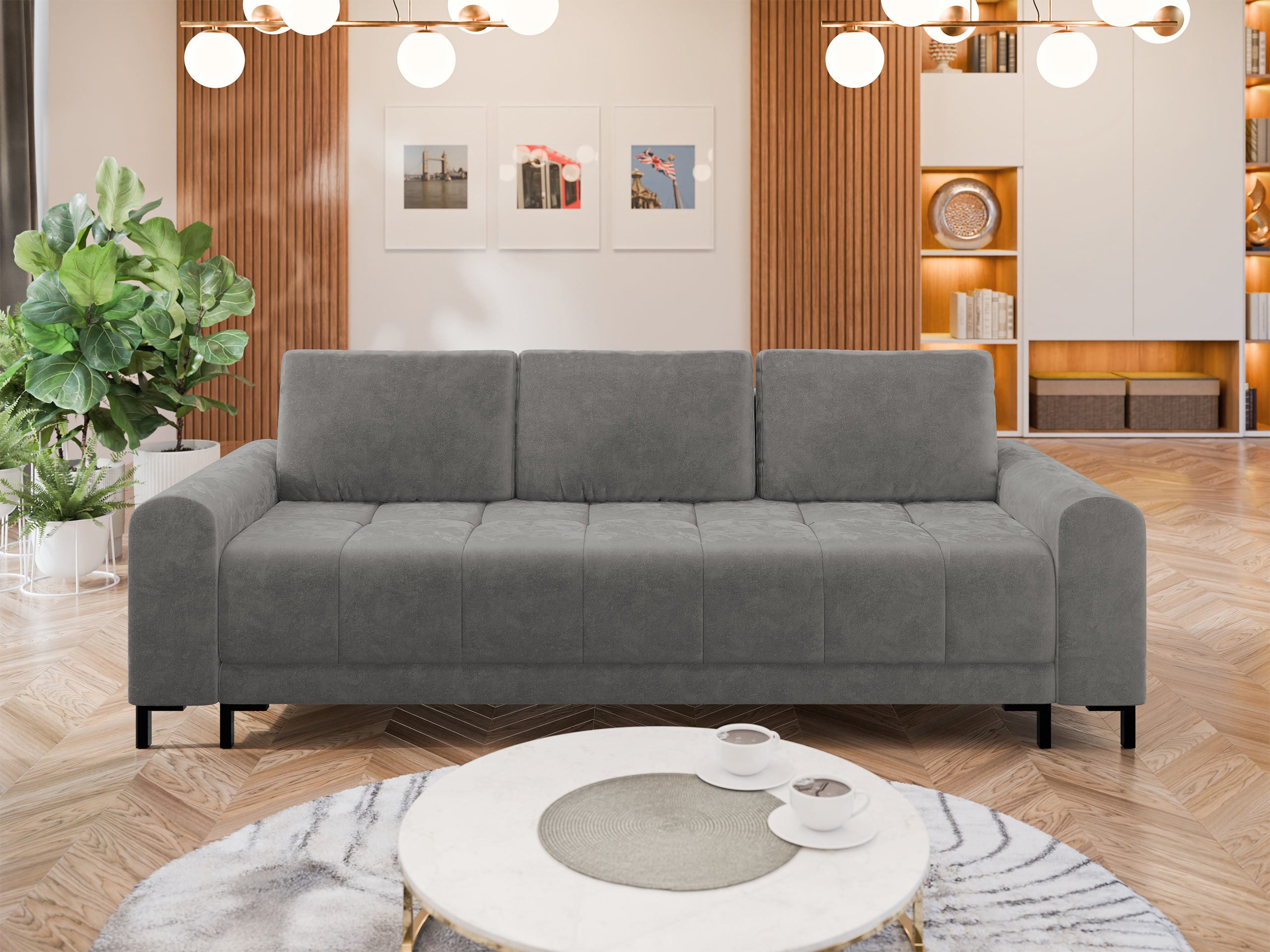 MIRJAN24 Schlafsofa Aris, mit Bettkasten und Schlaffunktion, Ausziehmechanismus MOS, 238x95x92 cm