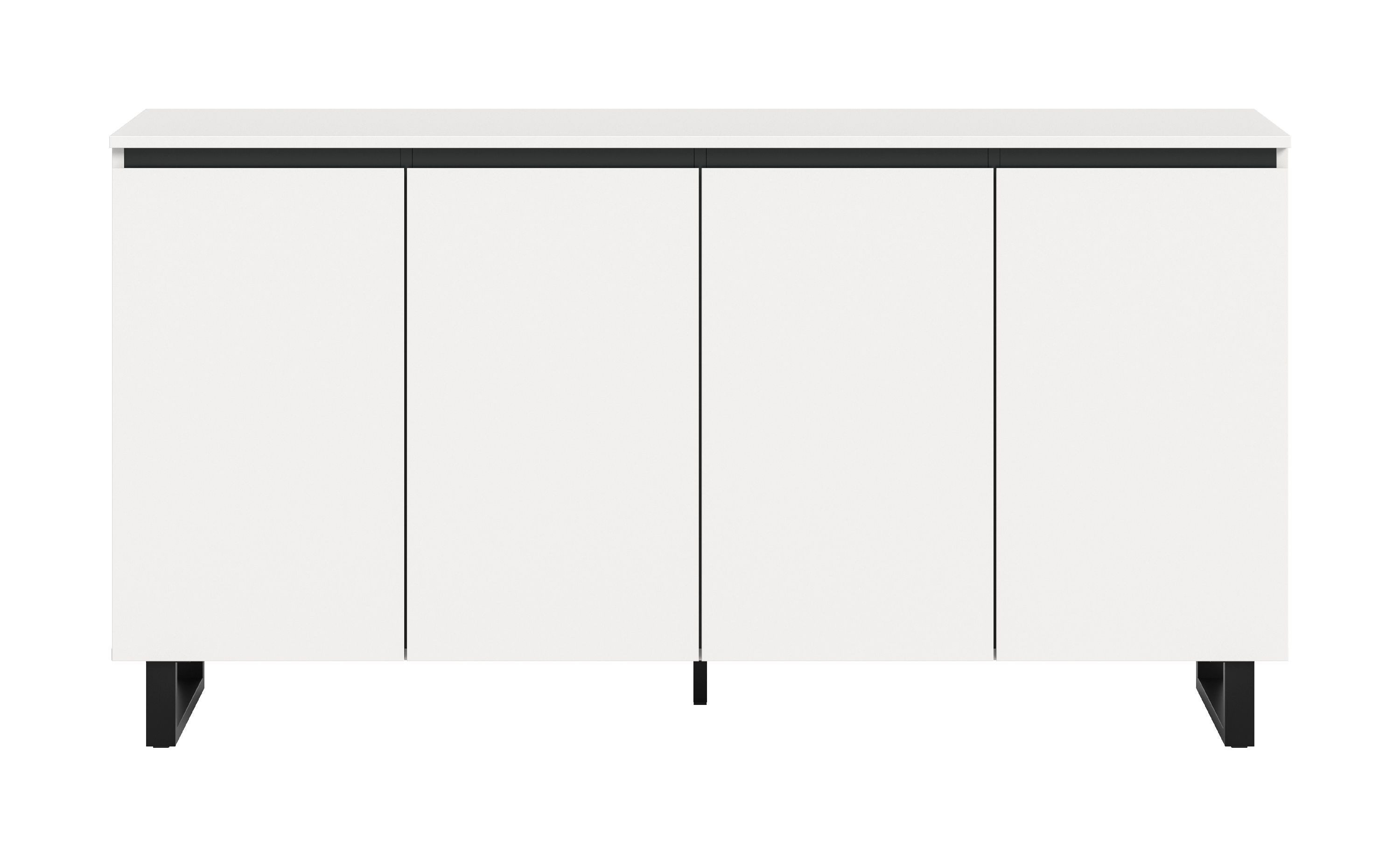 xonox.home Sideboard, weiß Melamin Melamin beschichtet modern 160x84x36 cm