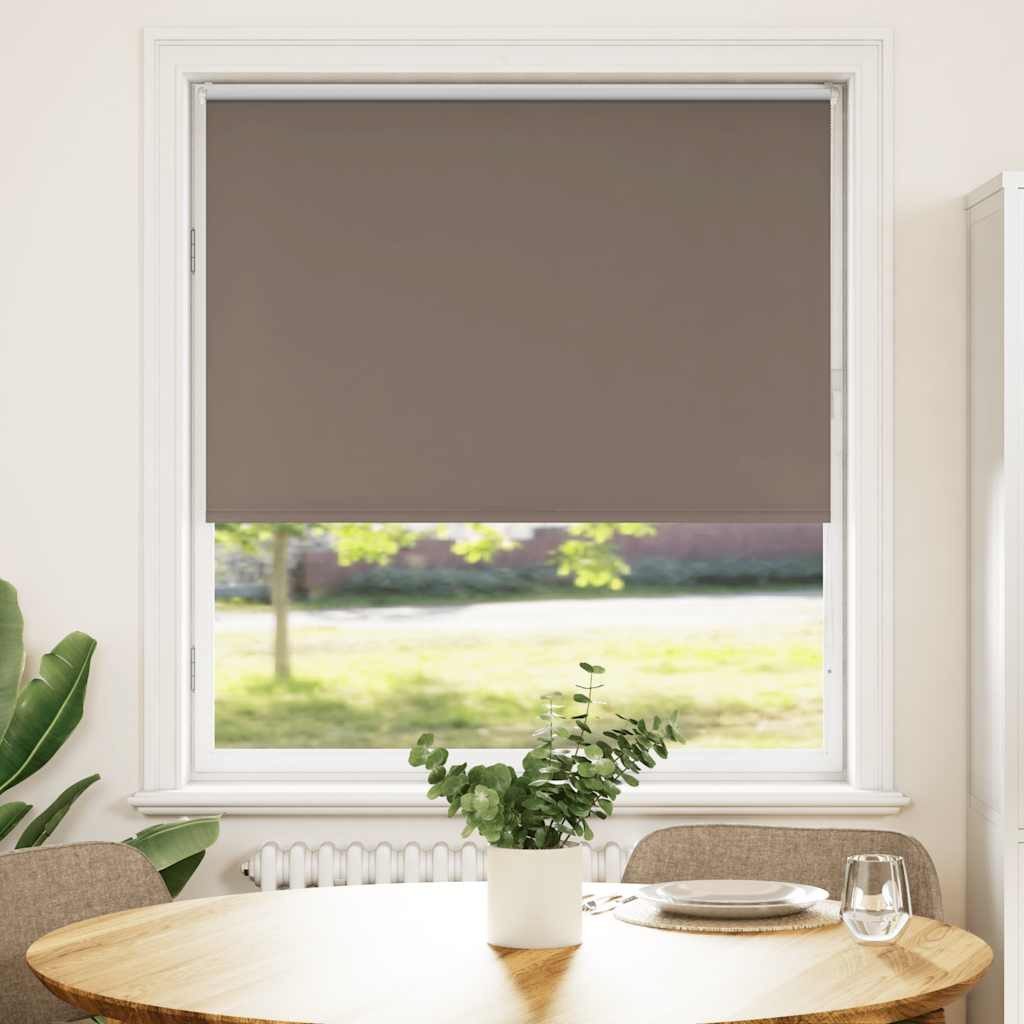 Verdunklungsrollo Verdunkelungsrollo 115x150 cm Kaffeebraun, furnicato, Höhenverstellbarer Sichtschutz-Rollo mit Kabelclip für das Büro