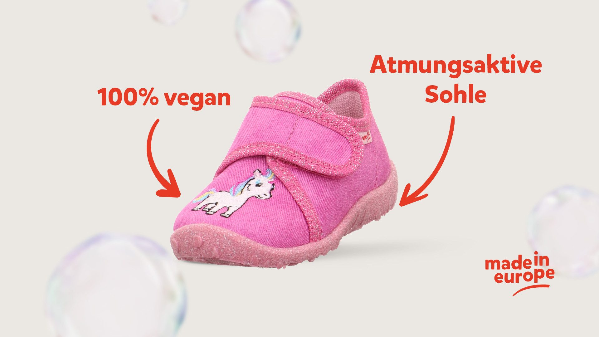 Superfit SPOTTY, WMS: mittel Hausschuh Kindergartenschuh mit Klettverschluss, Größenschablone zum Download