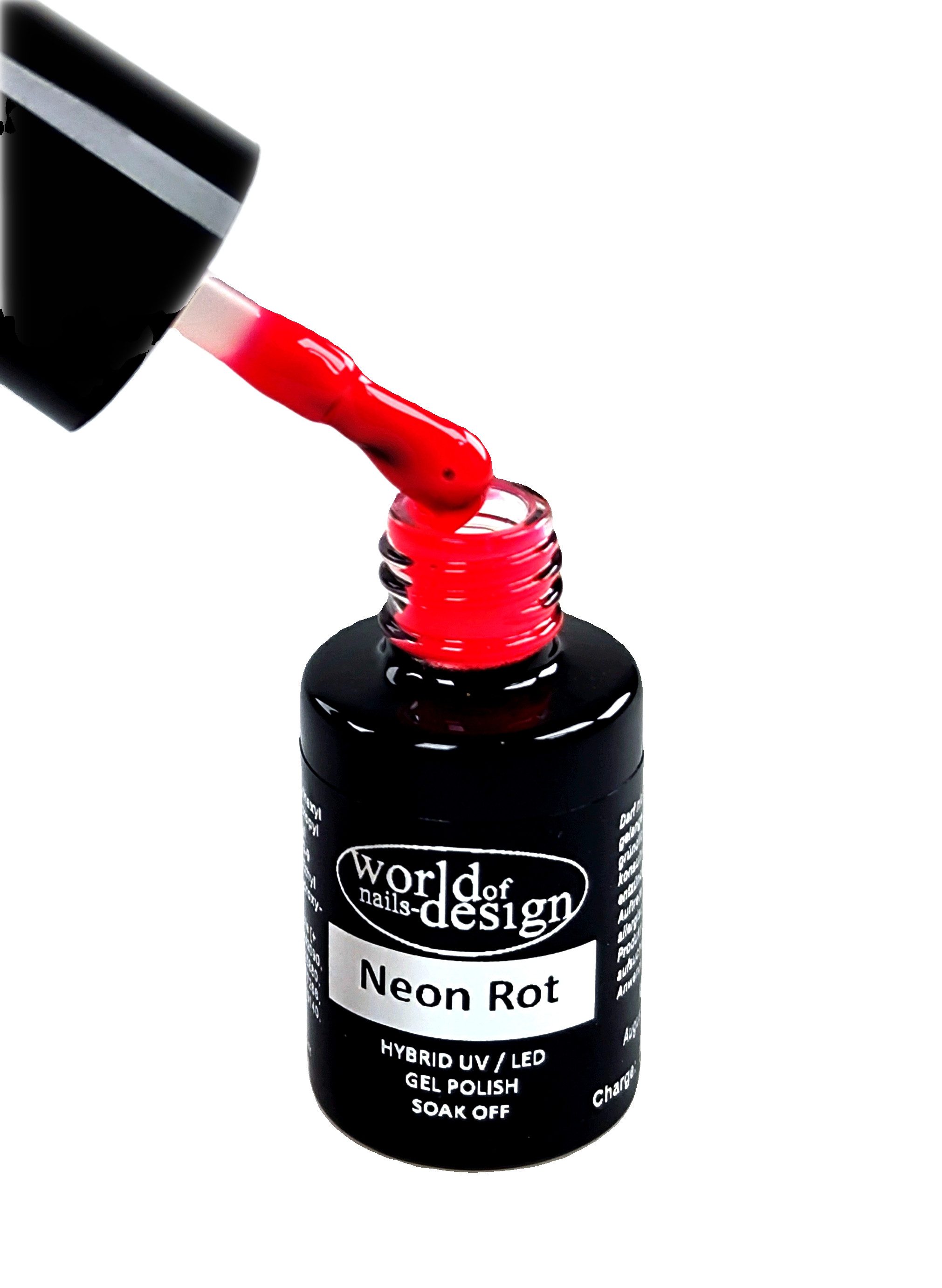 World of Nails-Design Gel-Nagellack UV/LED Hybrid-Lack, Gel-Lack, Gel Polish Neon Edition, leuchtende Neon-Farben