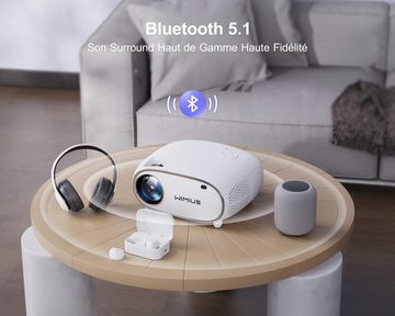 WiMiUS 5G WiFi Bluetooth Full HD 1080P Portabler Projektor (12000 lm, 15000:1, 1920*1080 px, Ultimatives Heimkinoerlebnis: Beeindruckende Bildwelten)