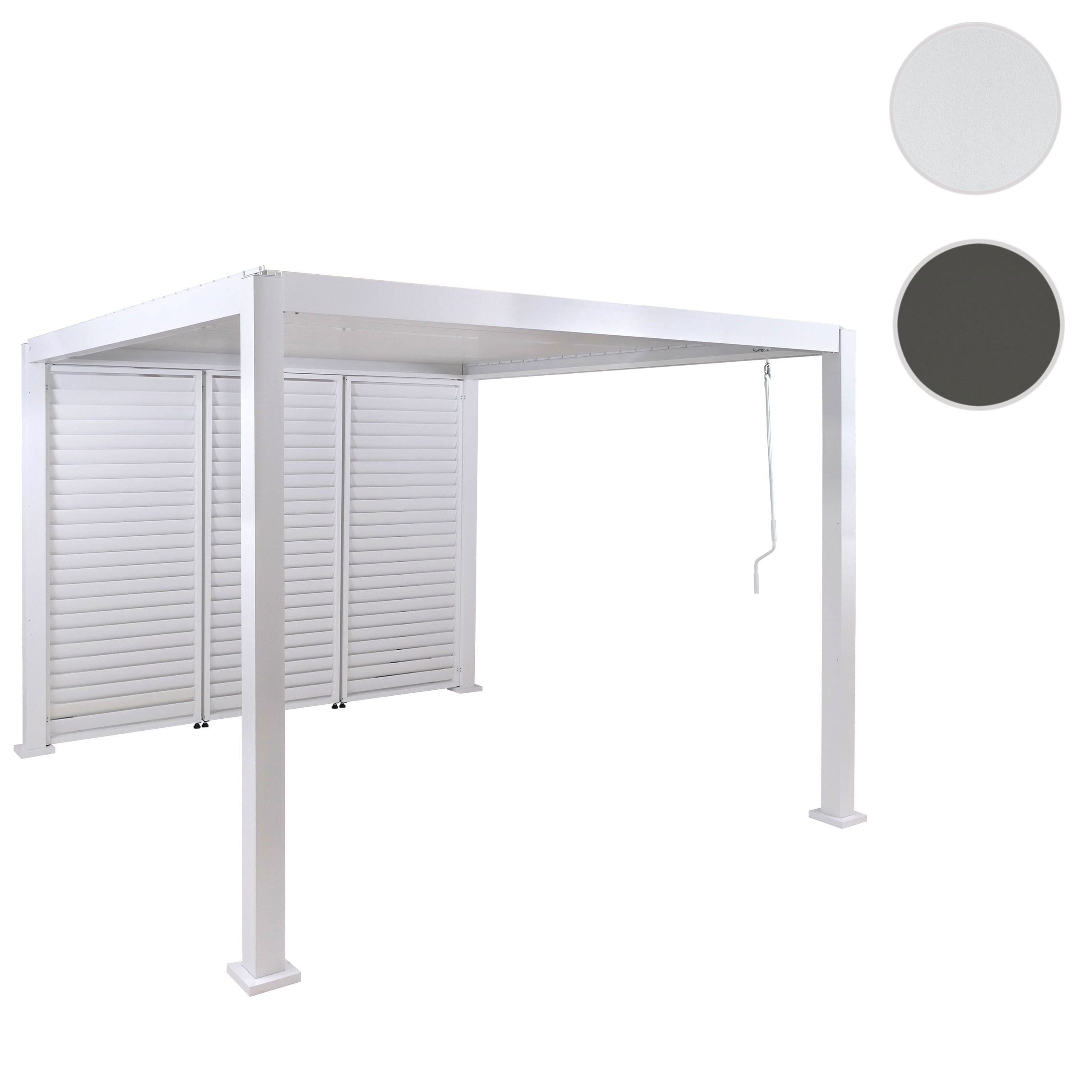 MCW Pergola MCW-P65-3, BxTxH: 302x302x235 cm, Sturmfest bis 74,5 km/h - Windstärke 8, Inkl. Füße