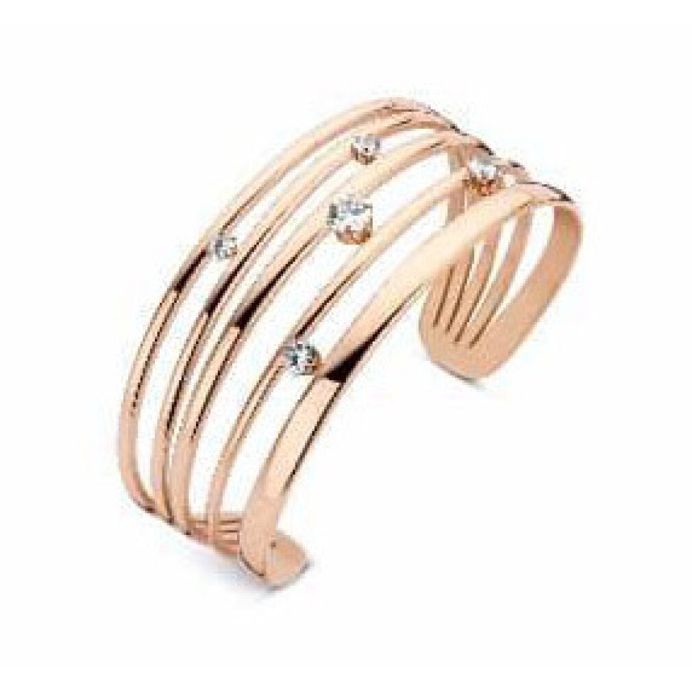 Javoli.com Kette mit Einhänger Victoria Roségoldfarbene weiße Steine Armband