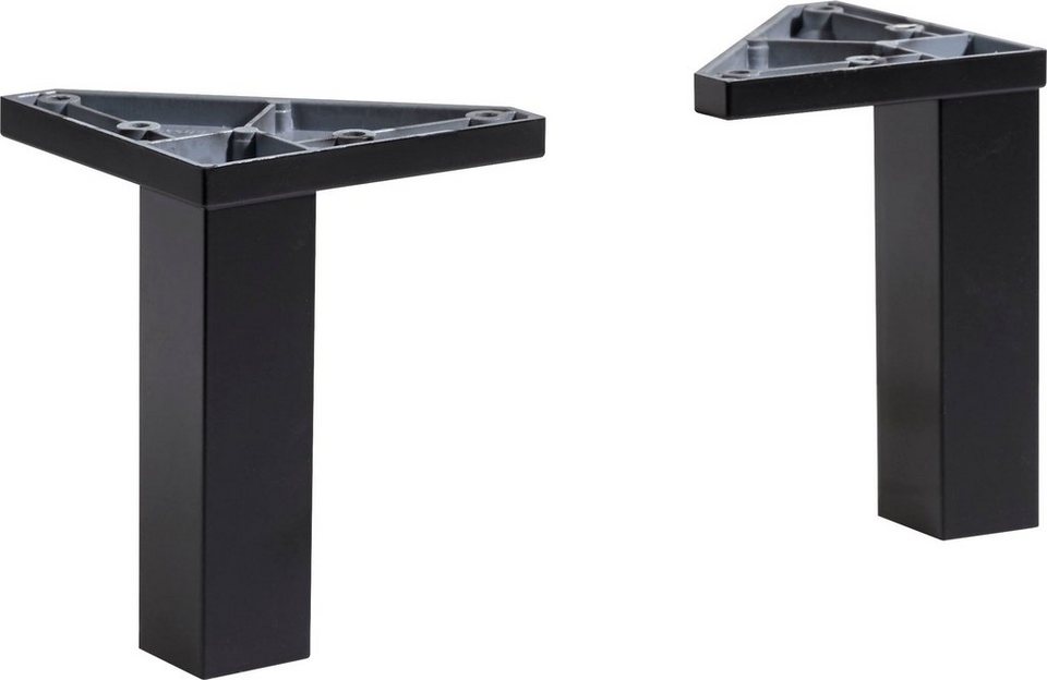 PELIPAL Möbelfuß Quickset 930, (2-St), Höhe 10 cm, schwarz matt, mit einer  Höhe von 10 cm