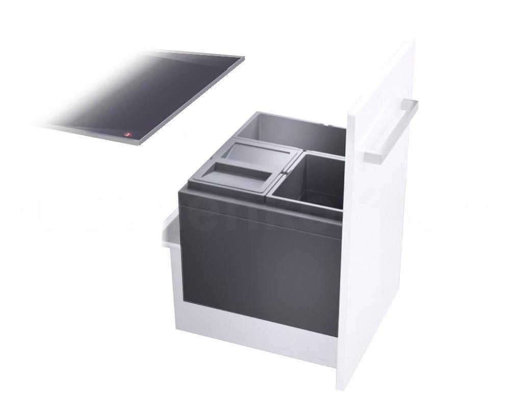 Hailo Einbaumülleimer Hailo Abfallsammler 3631591 XL Inset 500 Triple-XL 18 + 2x 13 Liter