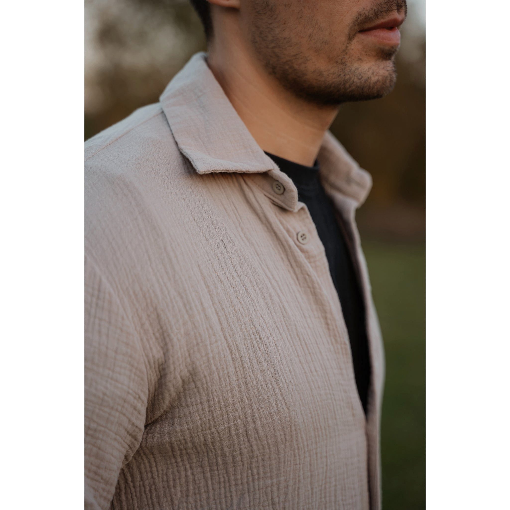 hutch&putch Langarmhemd Musselin Herrenhemd - Business günstig online kaufen