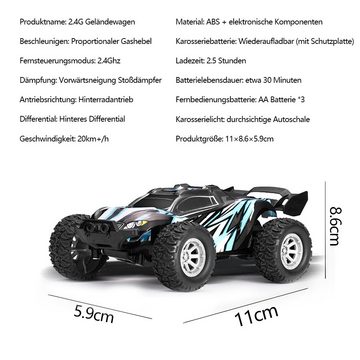 Zorymz RC-Auto Blau 2,4G Hochgeschwindigkeits-Funkfernsteuerungsauto 1:32, Drift Auto