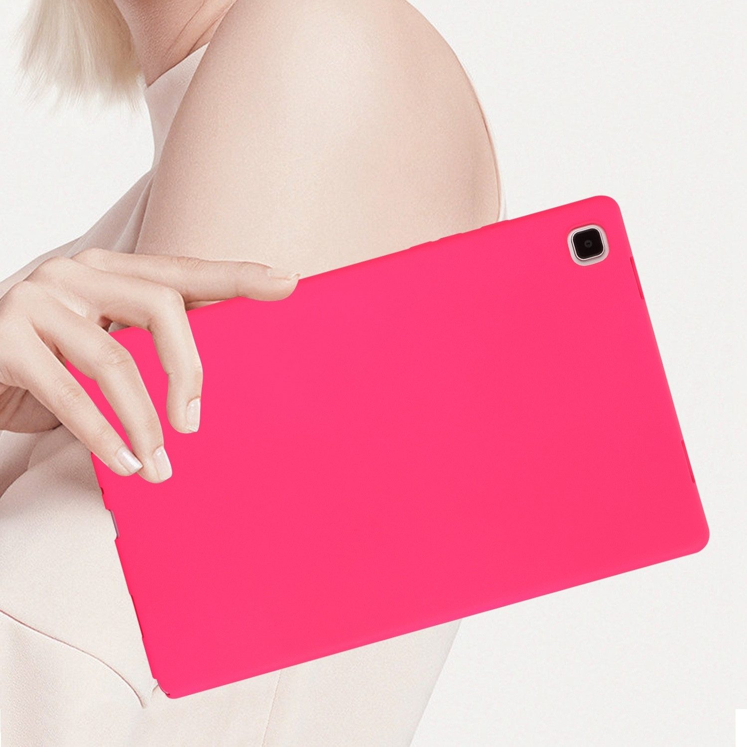 Wigento Tablet-Hülle Für Samsung Galaxy Tab S6 Lite 2022 / 2024 TPU Silikon Hülle Case Pink