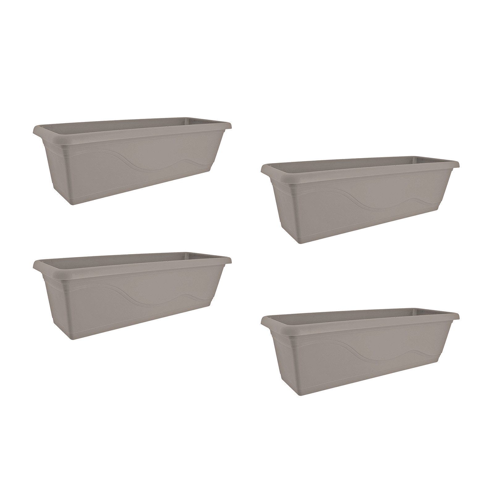 HTI-Living Blumenkasten Blumenkasten mit Wasserspeicher 60 cm (Set, 4 St., 4 Blumenkästen), Pflanztopf Pflanzschale