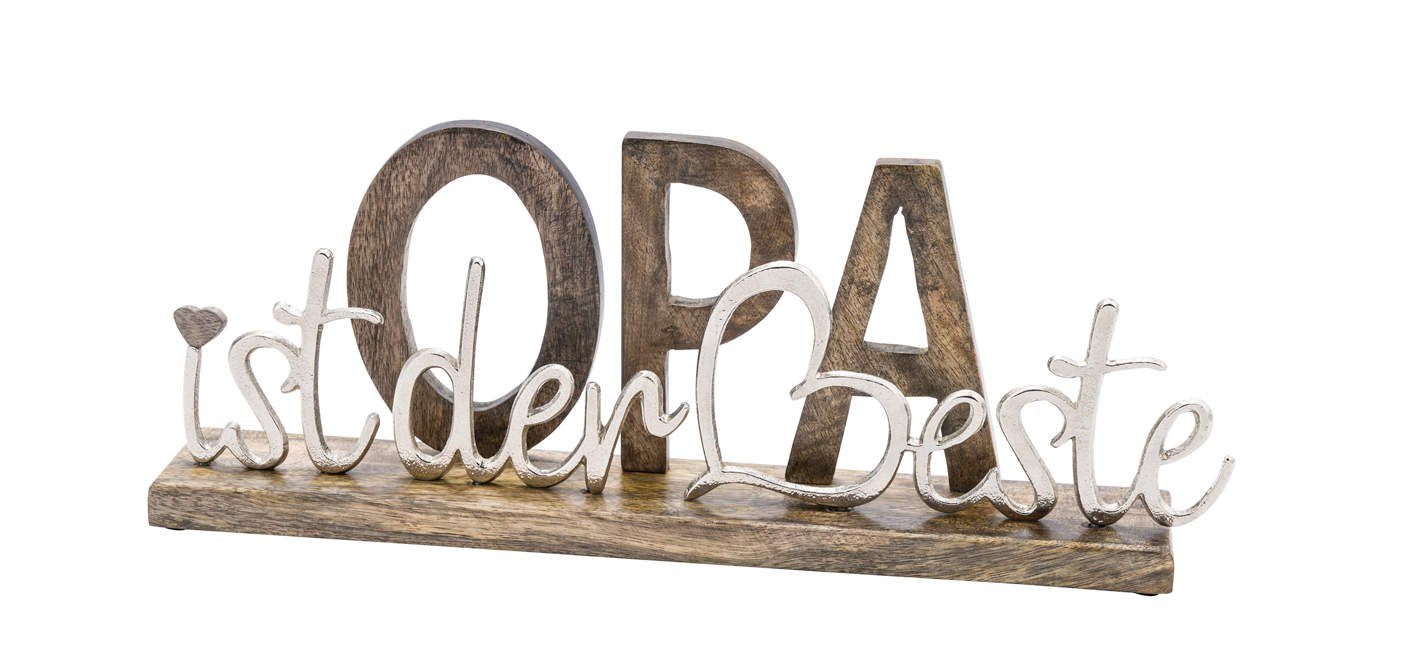 Gehlmann Dekoobjekt Mangoholzaufsteller, verschiedene Sprüche, handgefertigt, *Germany*, handgefertigt