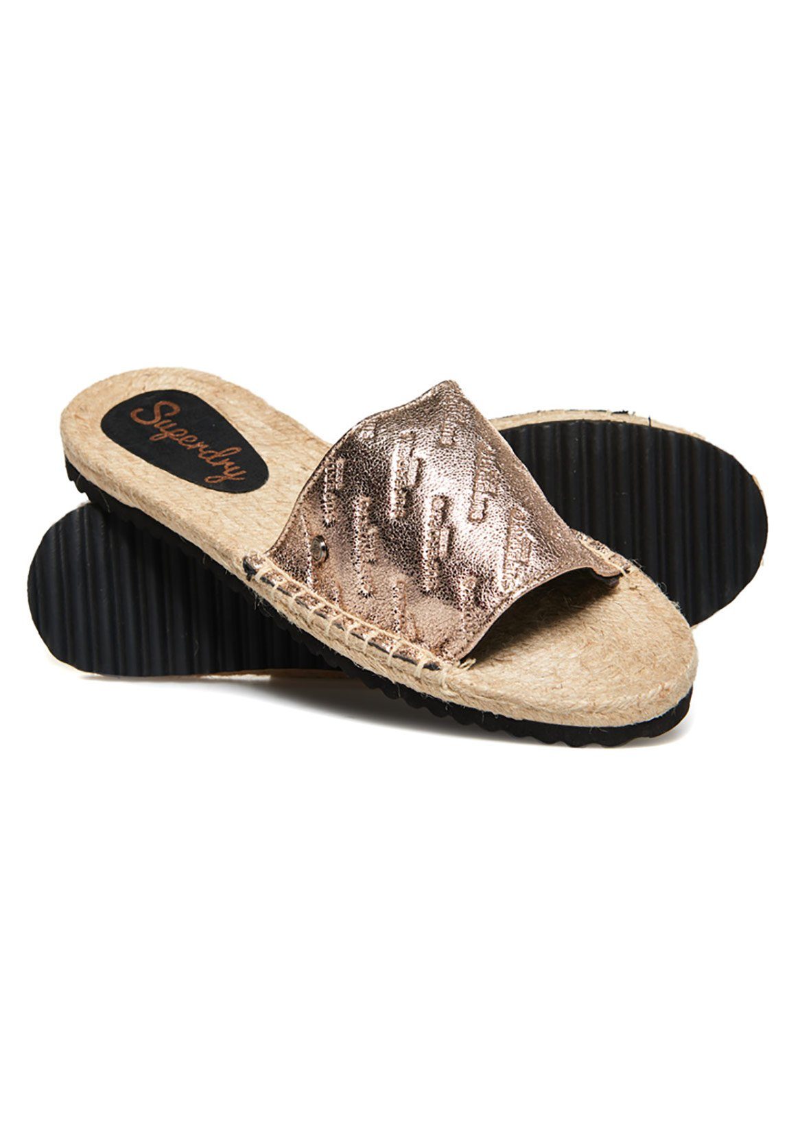 Superdry Superdry Sandalen Damen MAYA ESPADRILLE SLIDE Rose Gold Crackle Sandale