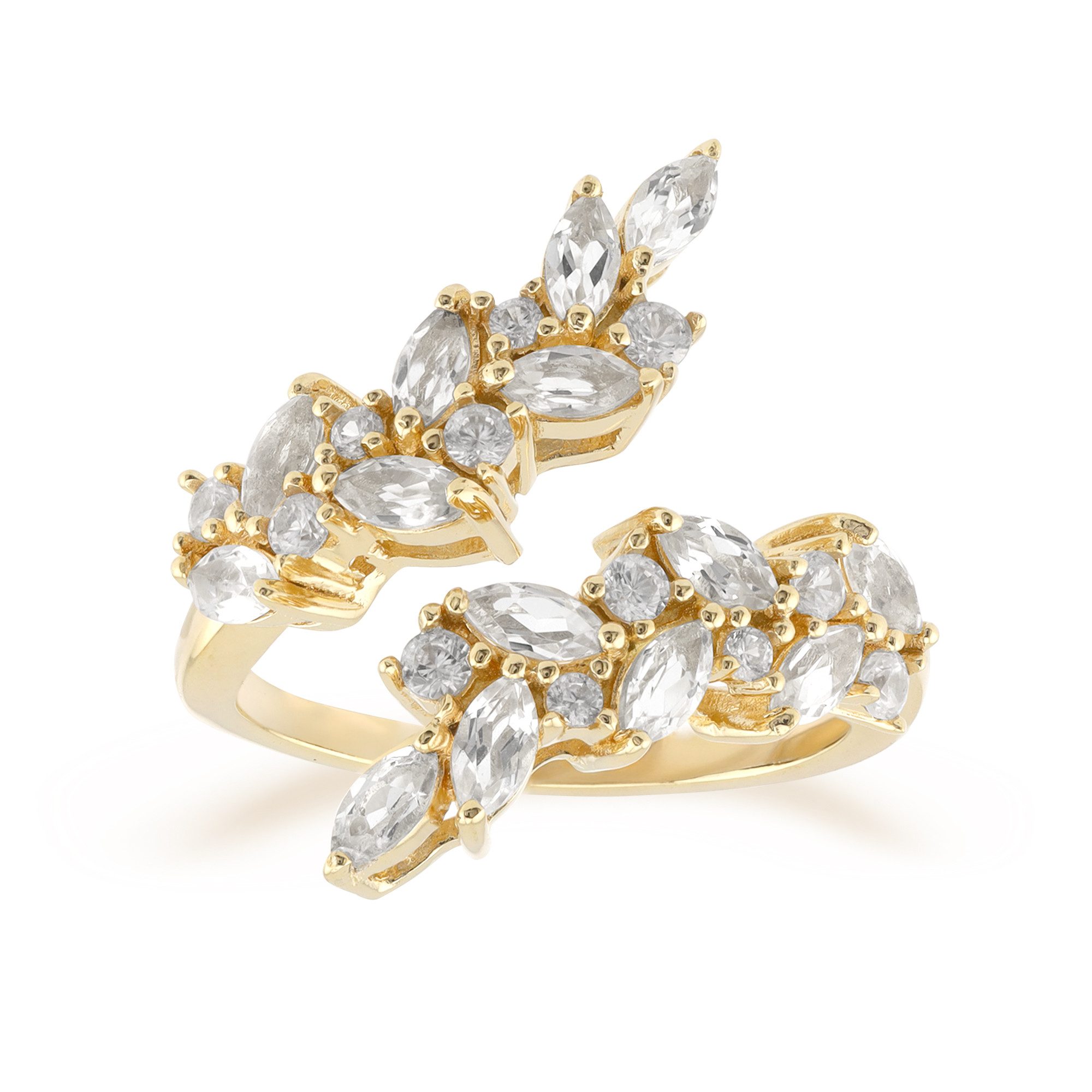 Cavill Silberring Cavill Ring Weißer Topas 1,20 ct Marquiseschliff, vergold günstig online kaufen