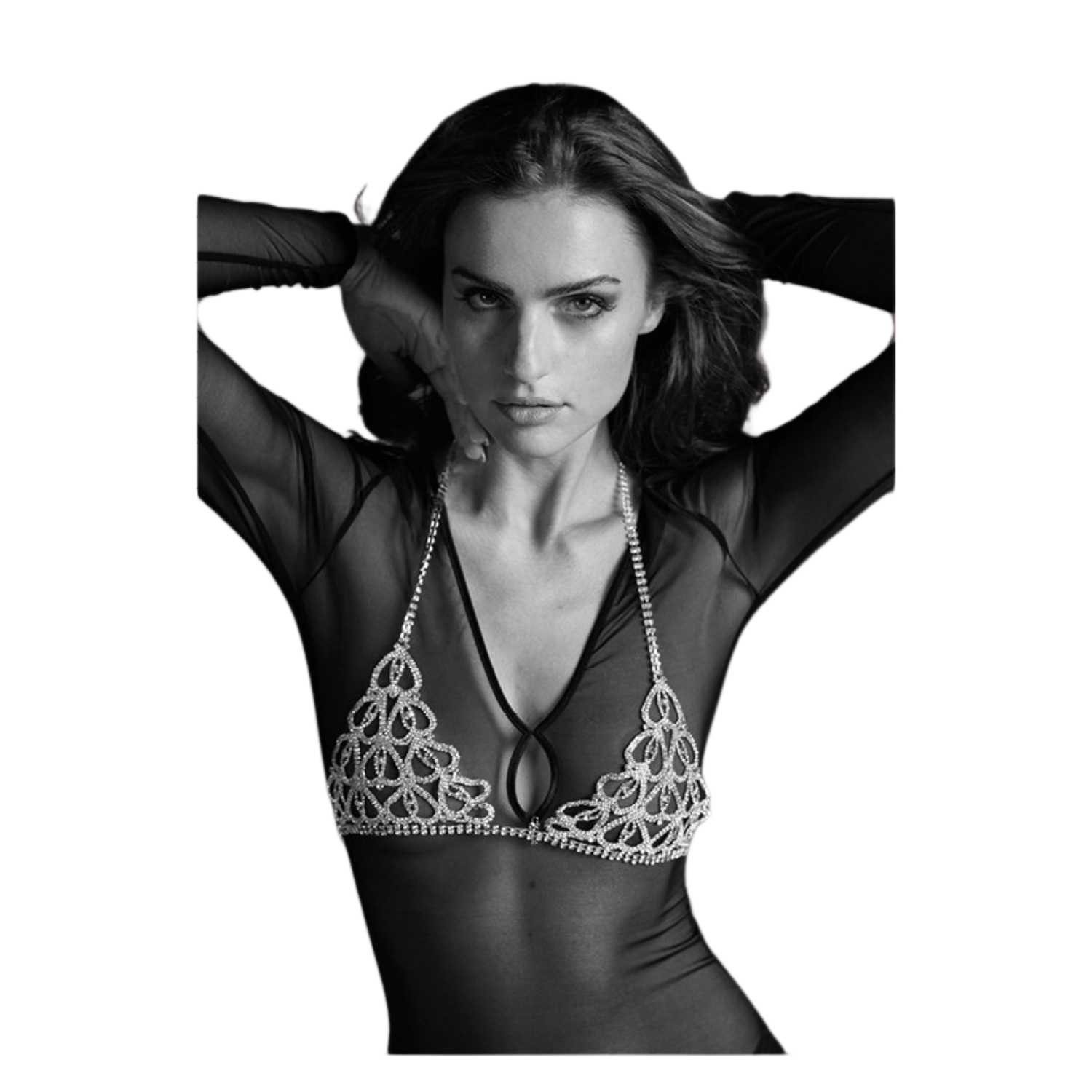 Escora Lange Kette Funkelnder Ketten-Bra C07 sexy