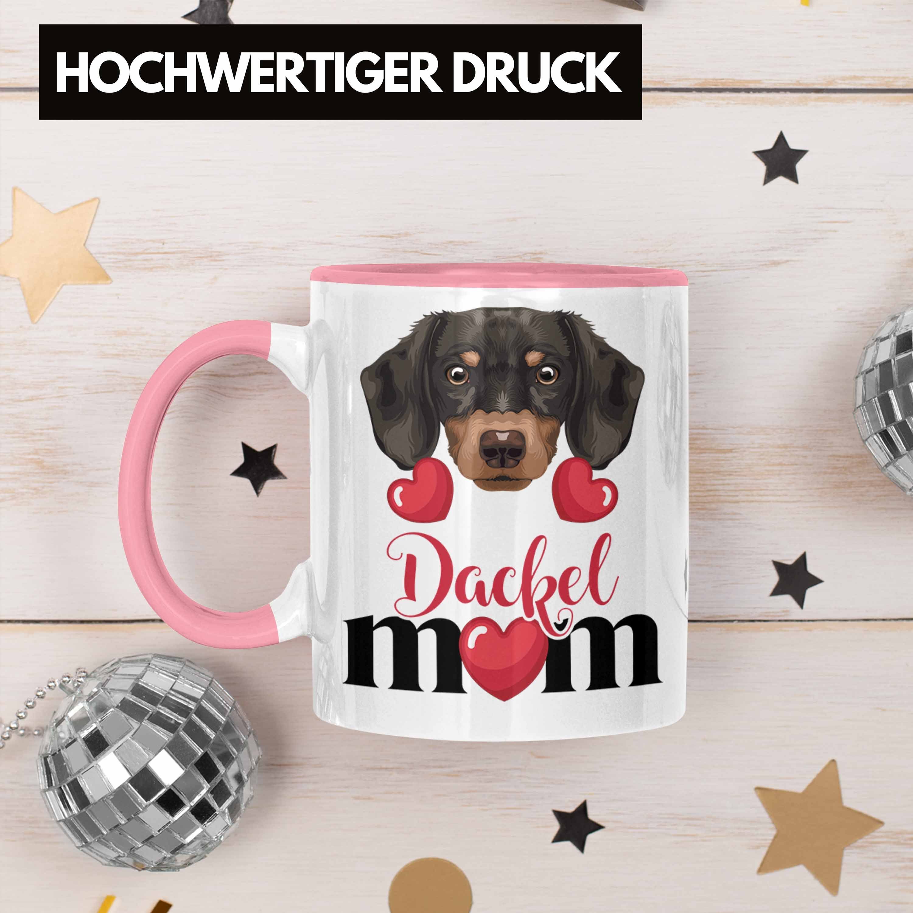 Mom Mama Trendation Dackel D Lustiger Spruch Besitzer Geschenk Geschenkidee Tasse Rosa Tasse
