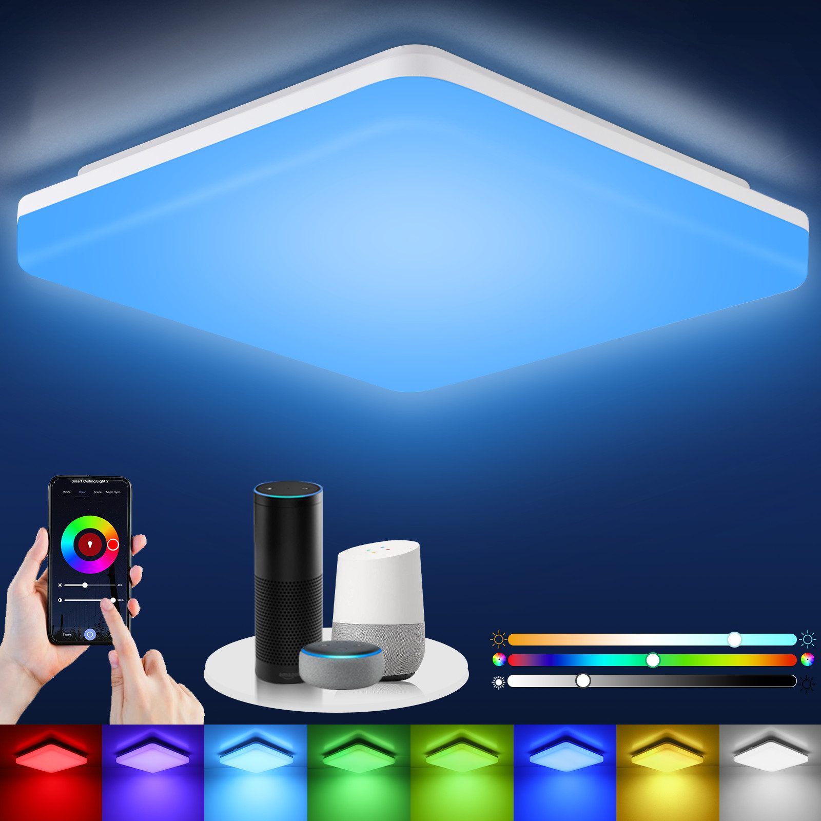 Oraymin LED Deckenleuchte RGB, App-Steuerung, Alexa günstig online kaufen