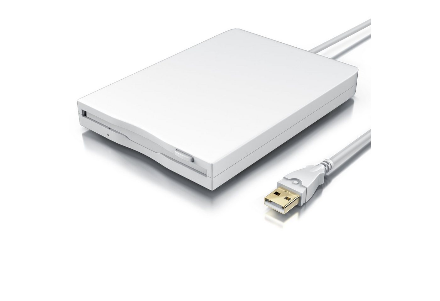 CSL Externes USB Diskettenlaufwerk FDD 1,44MB (3,5) geeignet für PC & MAC Diskettenlaufwerk (USB 1.1, USB 2.0 Schnittstelle (abwärts- aufwärtskompatibel), Windows 11 fähig)