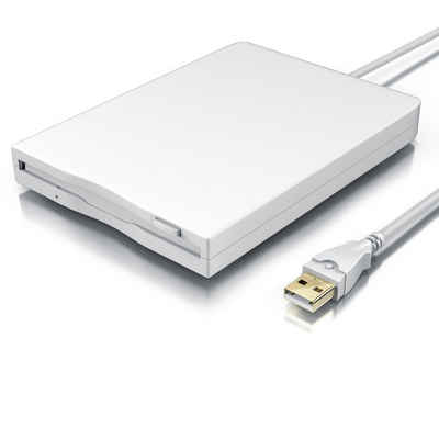 CSL Diskettenlaufwerk (USB 1.1, Externes USB Diskettenlaufwerk FDD 1,44MB (3,5) geeignet für PC & MAC)