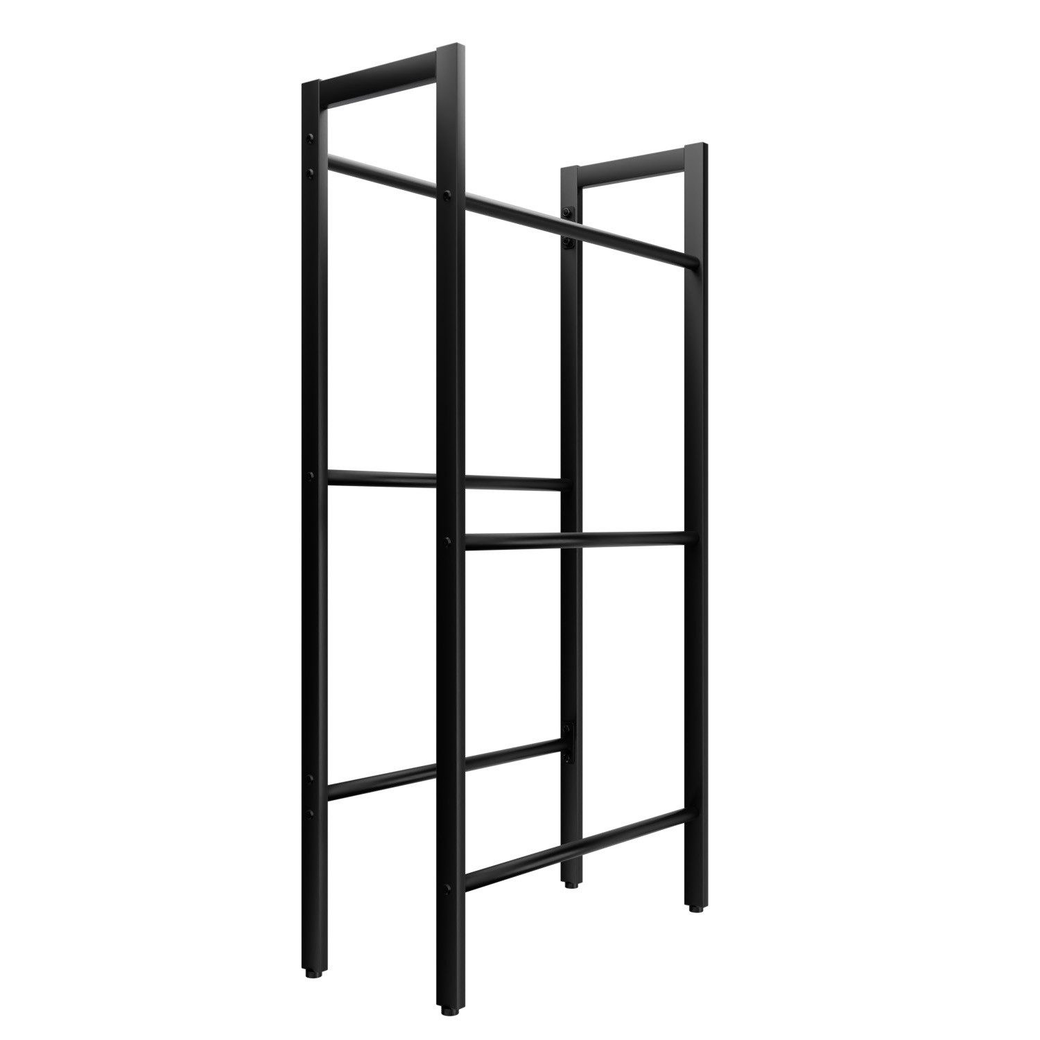 TroniTechnik Flaschenregal Getränkekistenregal Stahl schwarz 71x32x140 cm, 3 Ebenen, Stabil, platzsparend, vielseitig nutzbar, leicht aufbaubar, langlebig