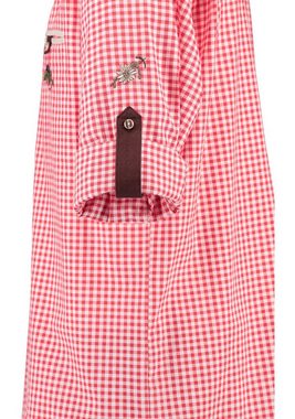 OS-Trachten Trachtenhemd Pruzol Langarmhemd mit Stickereien auf den Brusttaschen