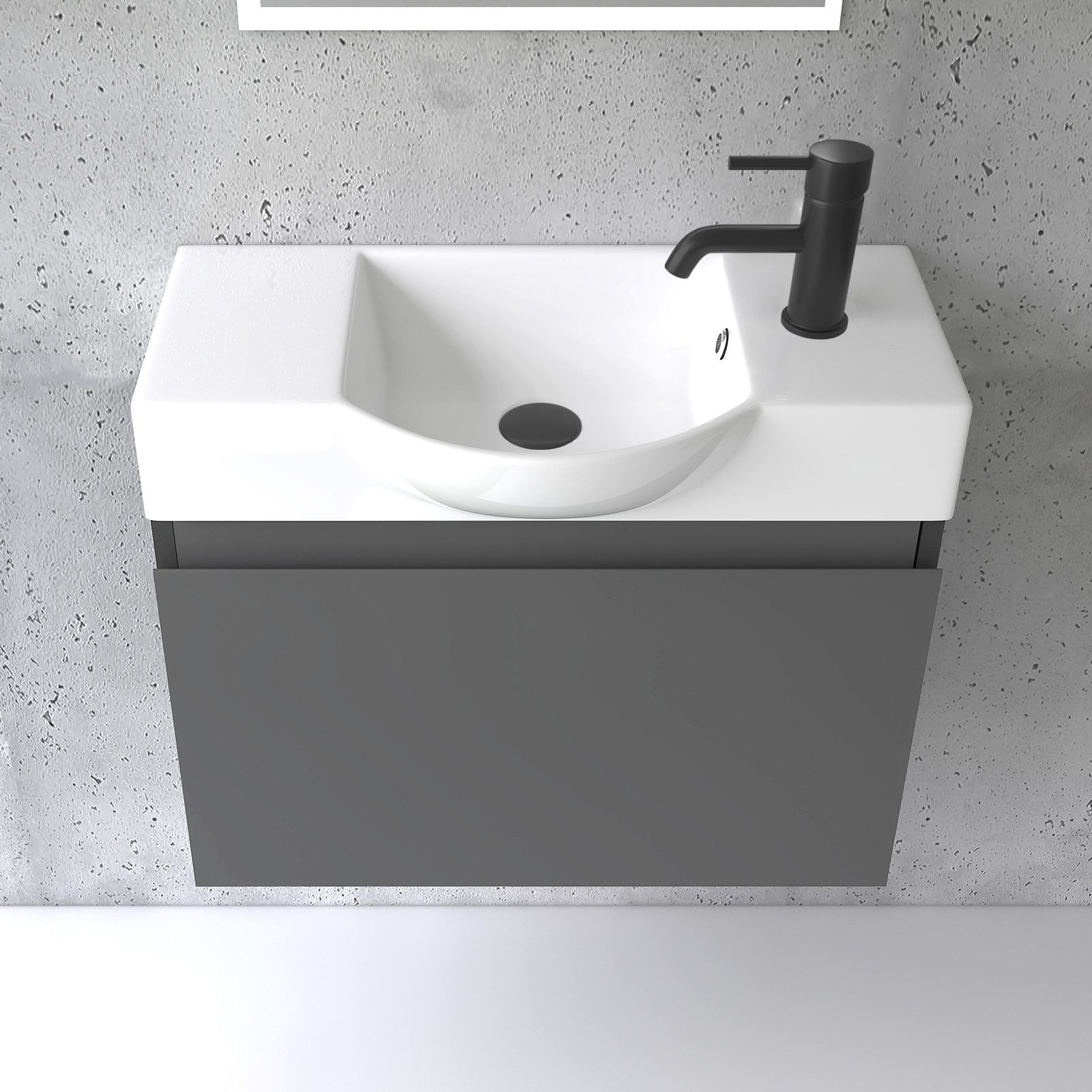 Alpenberger Badmöbel-Set Waschbecken mit Unterschrank 55 cm Breit, (Badezim günstig online kaufen