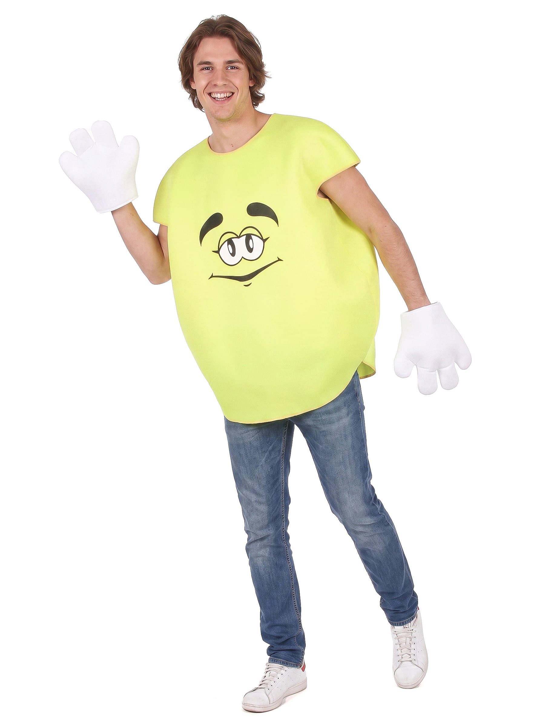 JADEO Kostüm Gelbes Bonbon Unisex Kostüm gelb-weiss