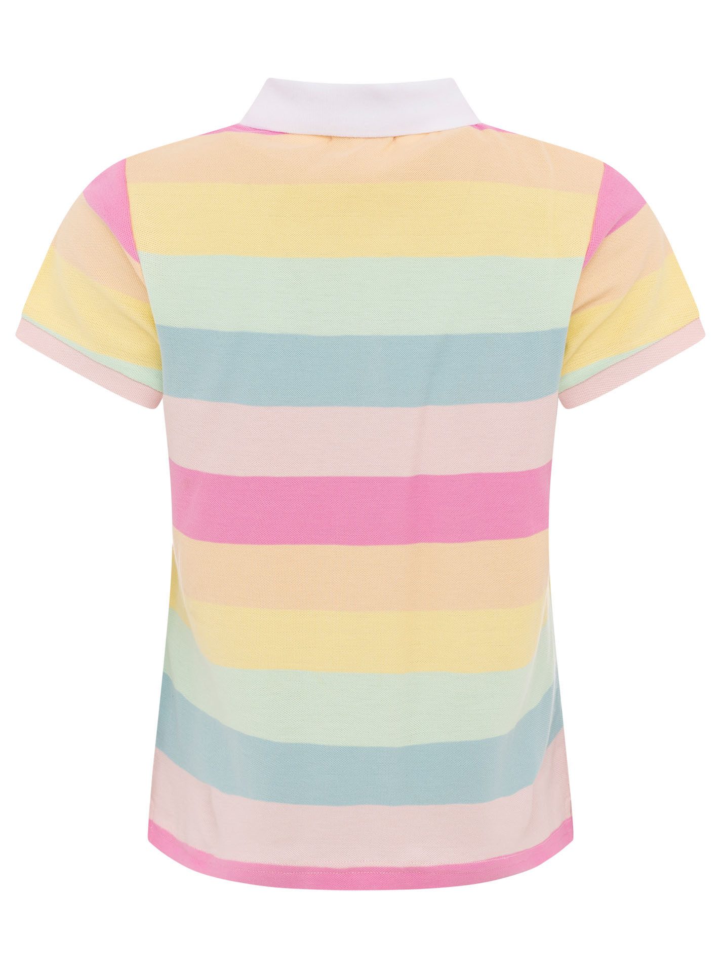 Zwillingsherz Poloshirt Rainbow kurzarm, Pastellfarben, Polokragen und Knopfleiste abgesetzt
