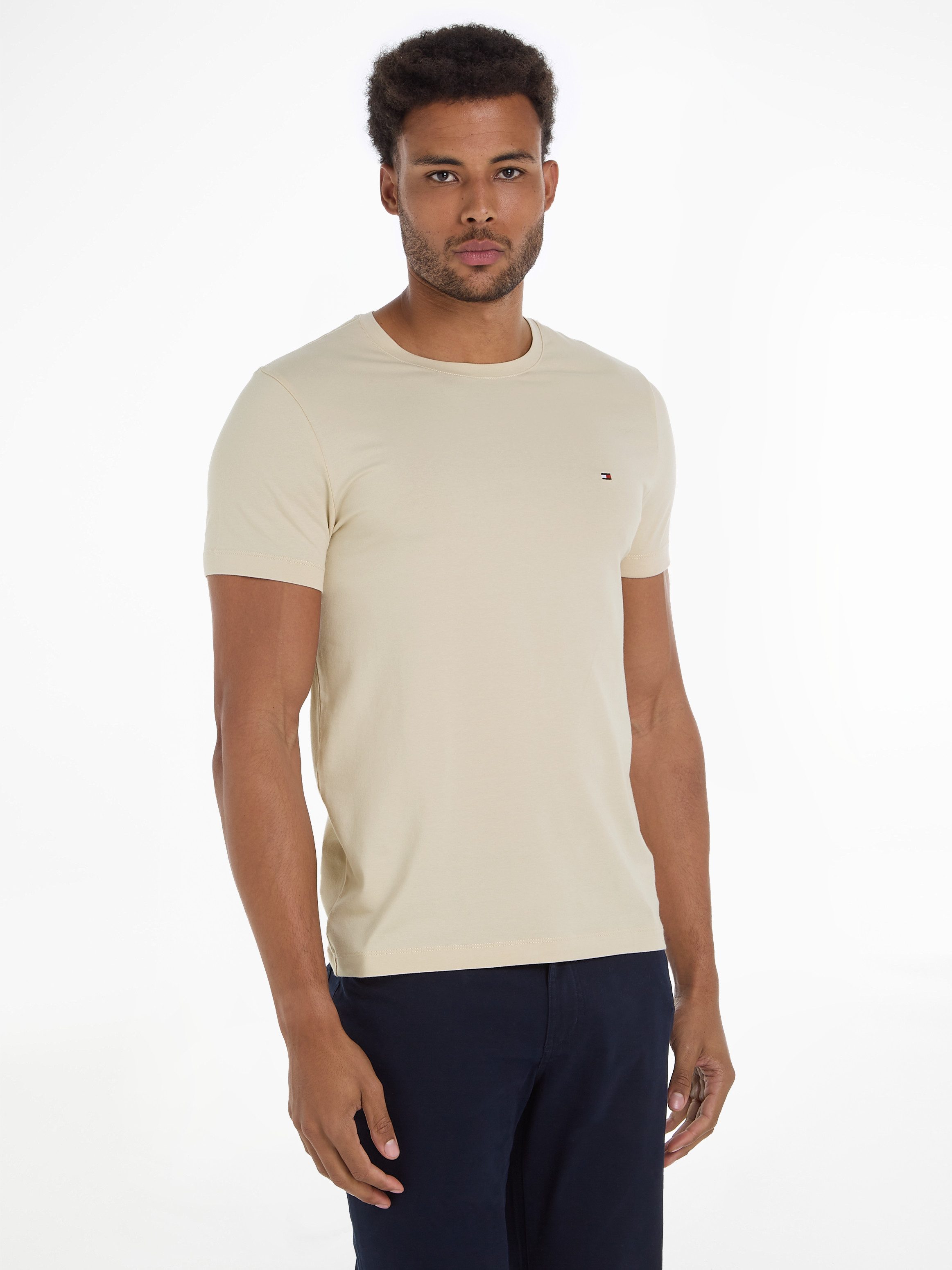 Tommy Hilfiger T-Shirt STRETCH SLIM FIT TEE mit Rundhalsausschnitt