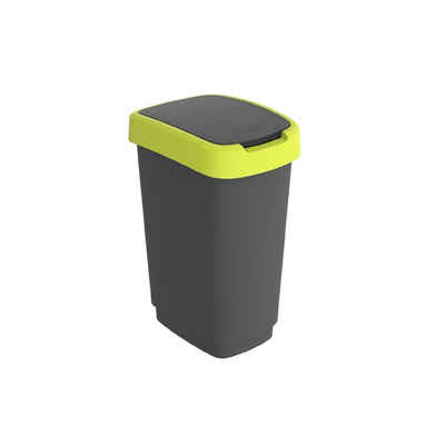 ROTHO Mülleimer Twist Mülleimer 25l mit Deckel, Kunststoff (PP) BPA-frei