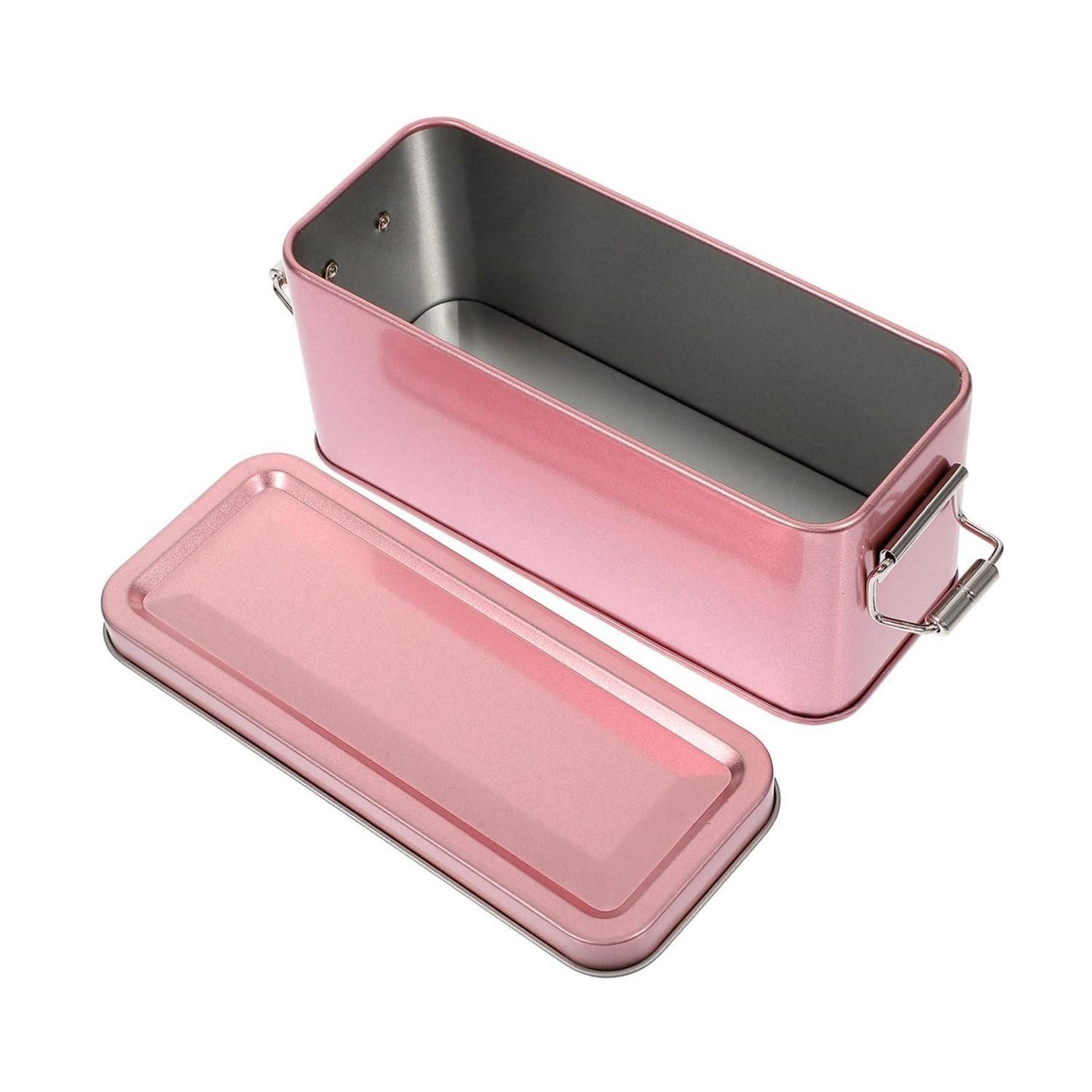 LuxusKollektion Keksdose Aufbewahrungsbox Keksdose Roségold Rechteckig 15x6,5x6cm, Metall